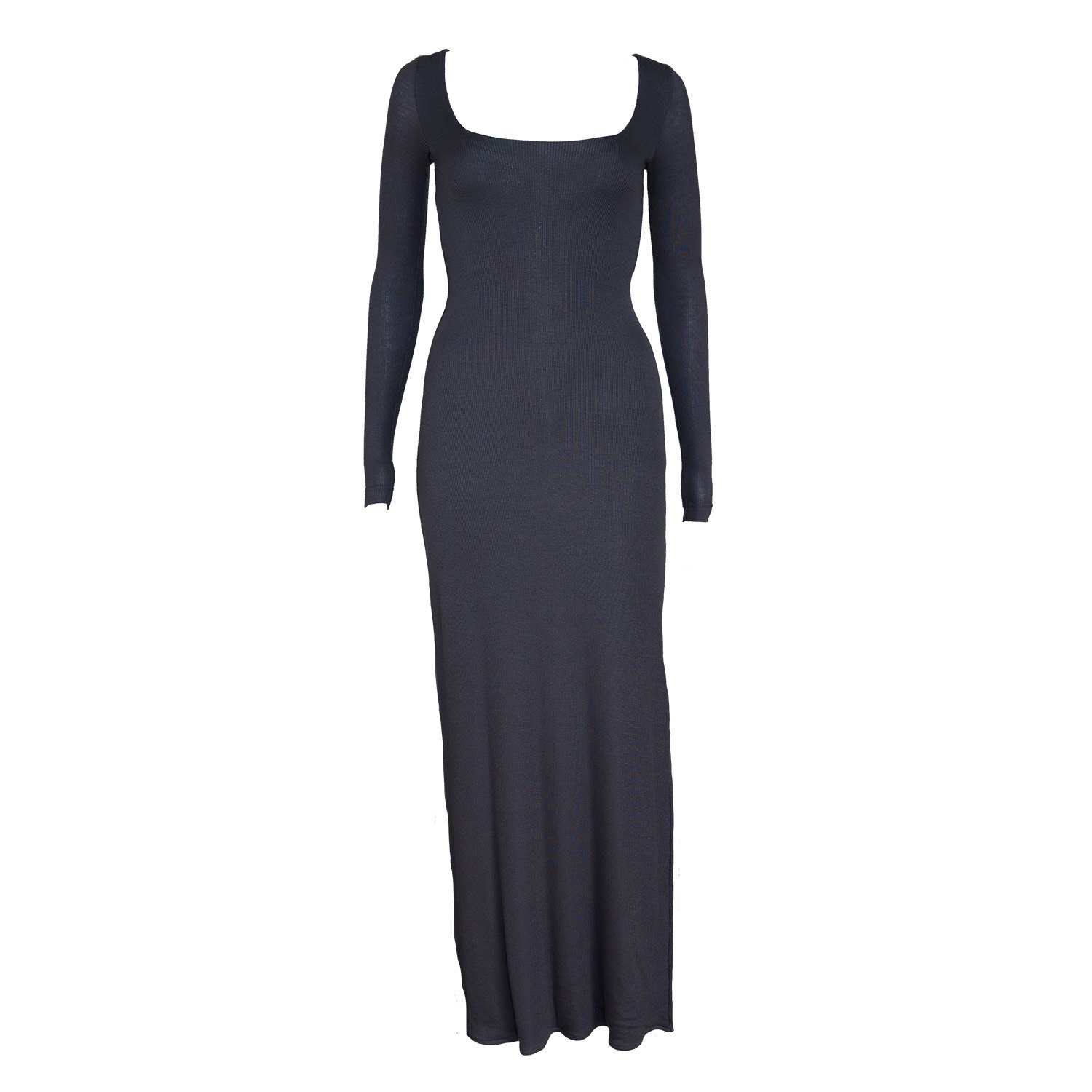 Women’s Blue / Grey The Mila Maxi Dress In Charcoal Large Julia Strouk Design