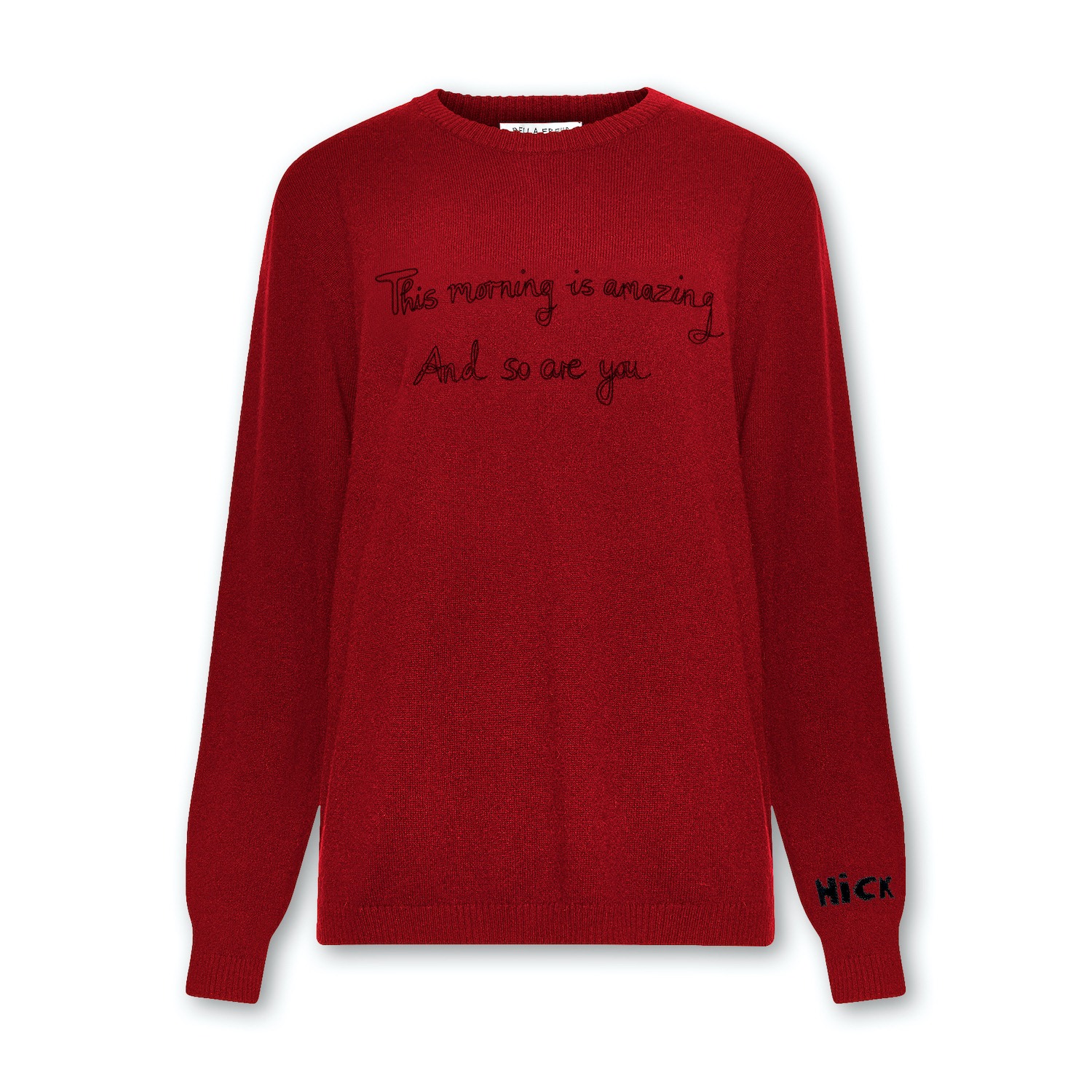 Women’s This Morning Is Amazing Jumper In Red By Bella Freud And Cave Things Xs/S Plinth