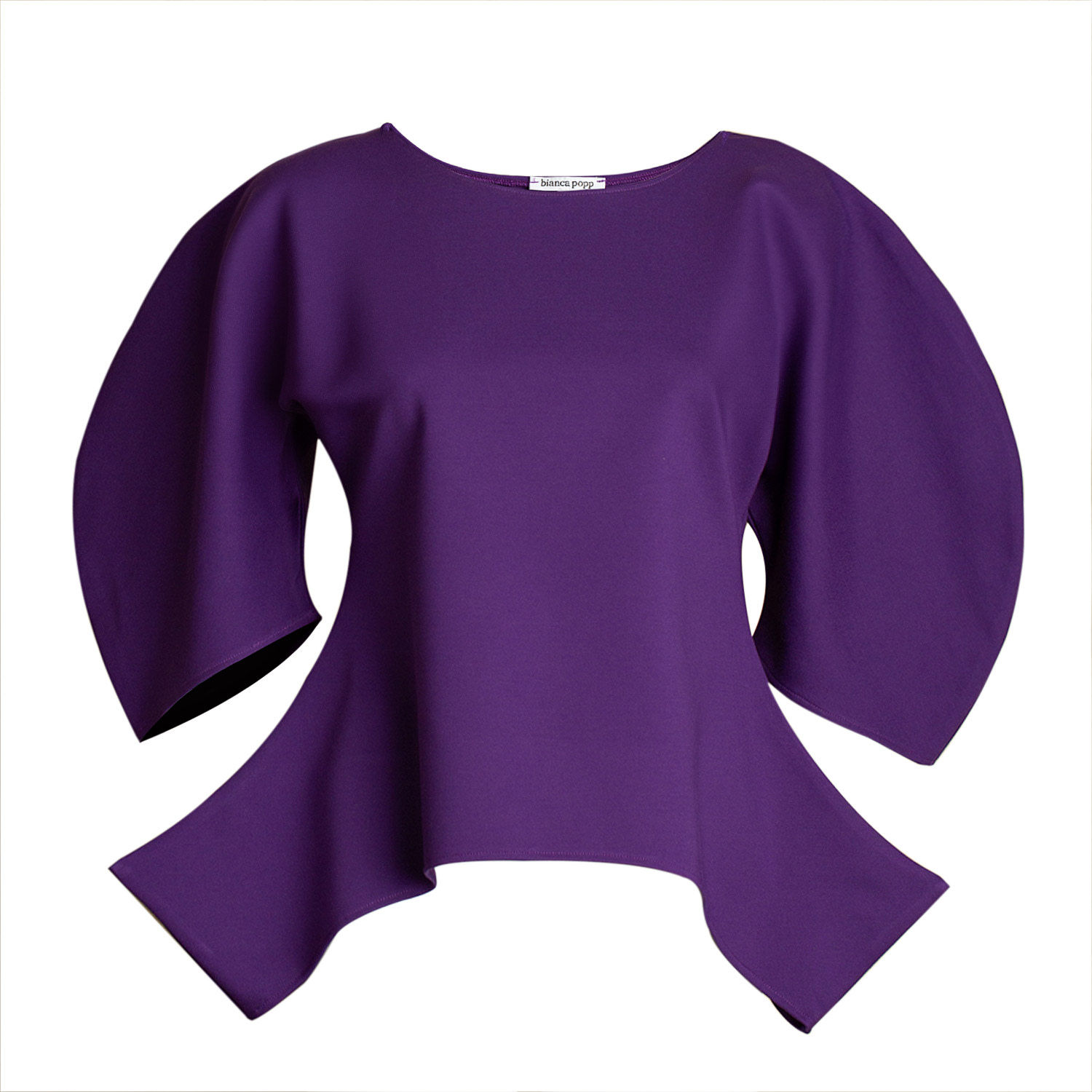 Bianca Popp Women's Pink / Purple Puff Blouse With Flaps In Purple In Pink/purple