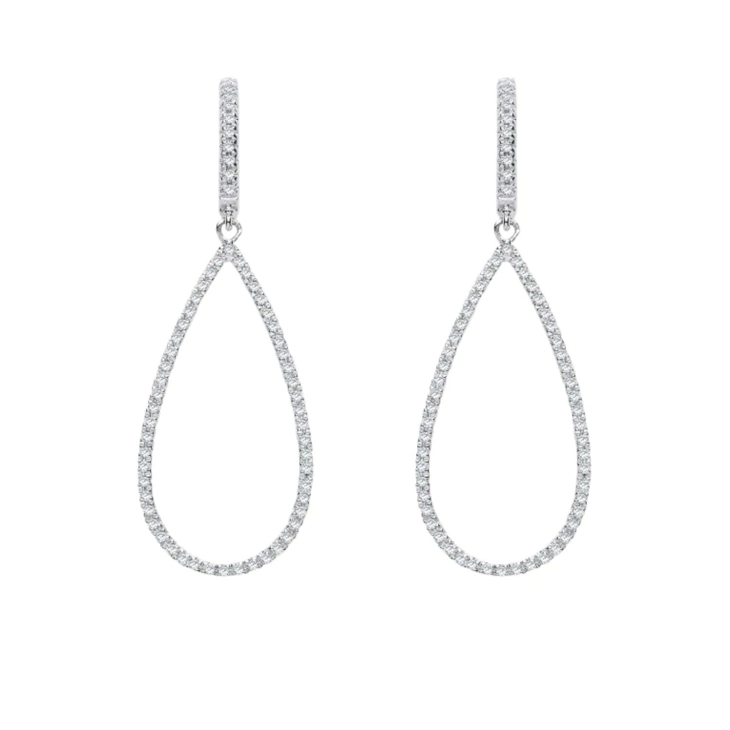 Women’s Gold / White Diamond Drop Earrings Augustine Jewels