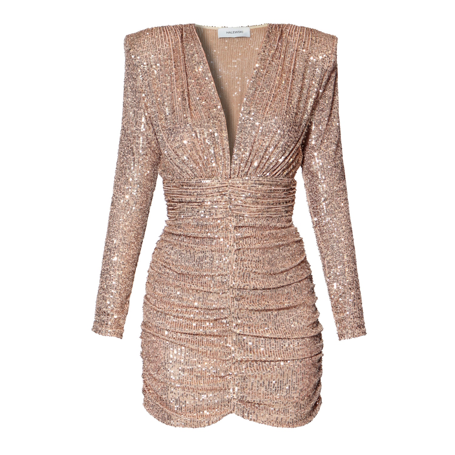 Aggi By Halewski Women's Jessica Gold Sparkle Mini Sequin Dress In Gold