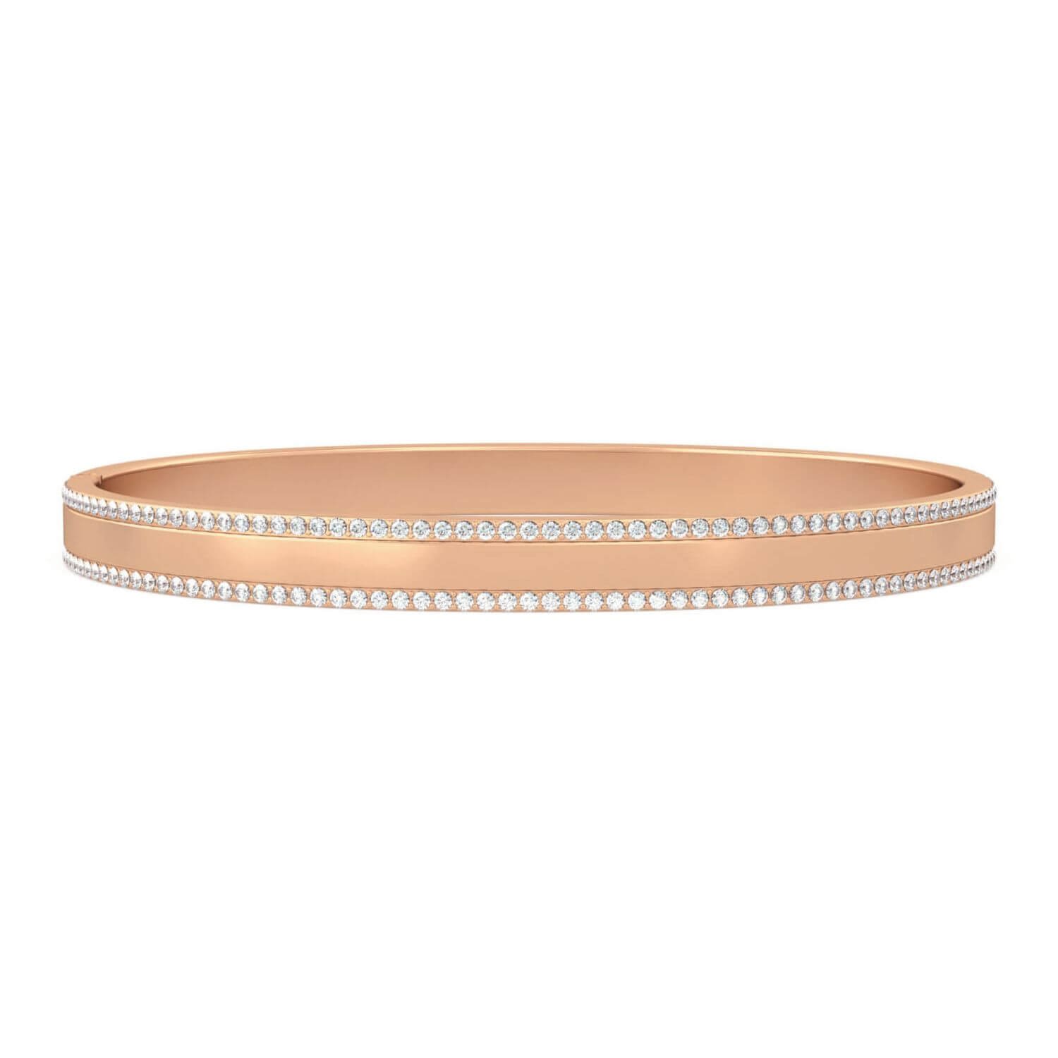 Women’s Bangle Aquae Eighteen K Gold And Diamonds-Rose Gold Aquae Jewels