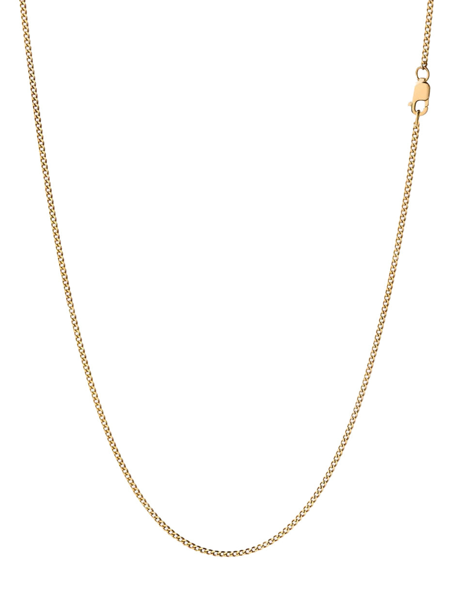 Somethingaboutus Men's Curb Necklace Solid Gold