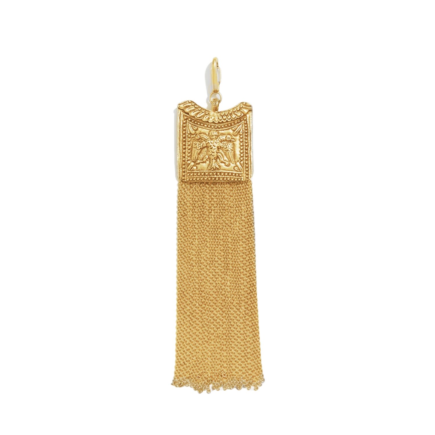 Women’s Gold Double Eagle Tassel Charm Lovard