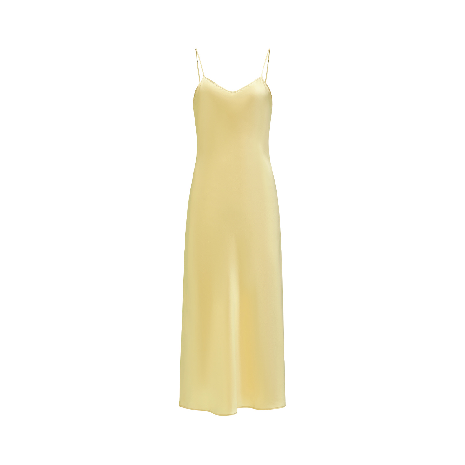 Not Just Pajama Women's Timeless Collection Silk Slip Dress - Corn Yellow In Yellow