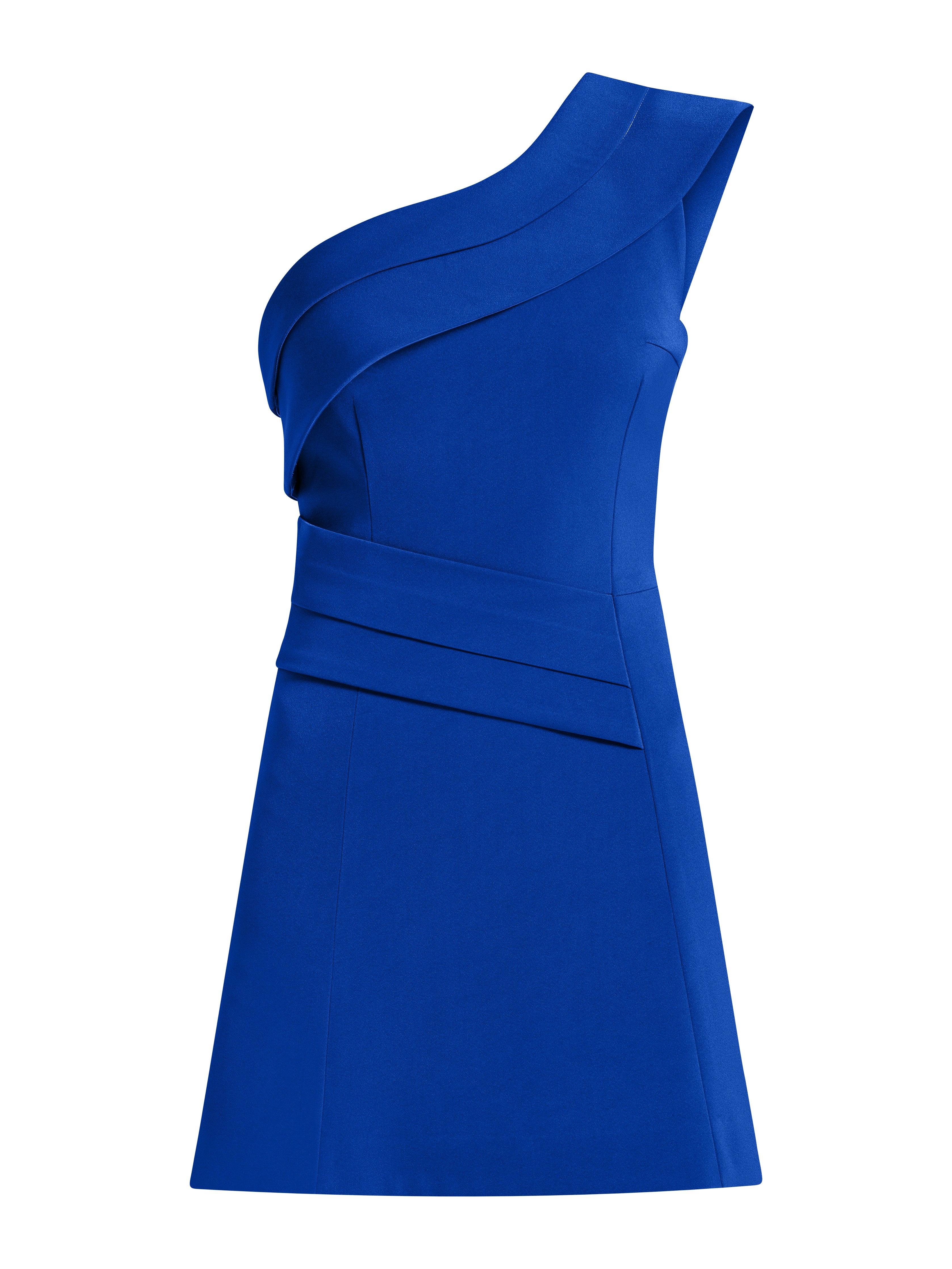 Women’s Elegant Touch One-Shoulder Mini Dress - Azure Blue Small Tia Dorraine