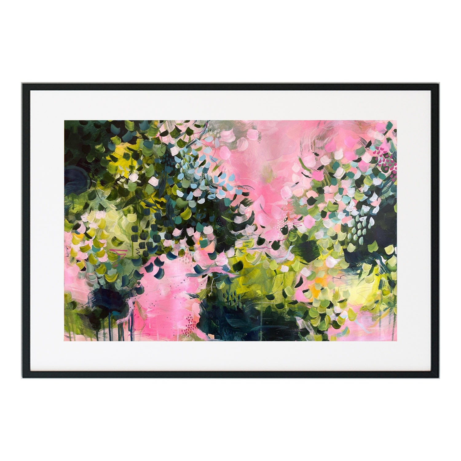 Pink / Purple Friendship Blossoms - Large Abstract Print Jessica Slack Studio