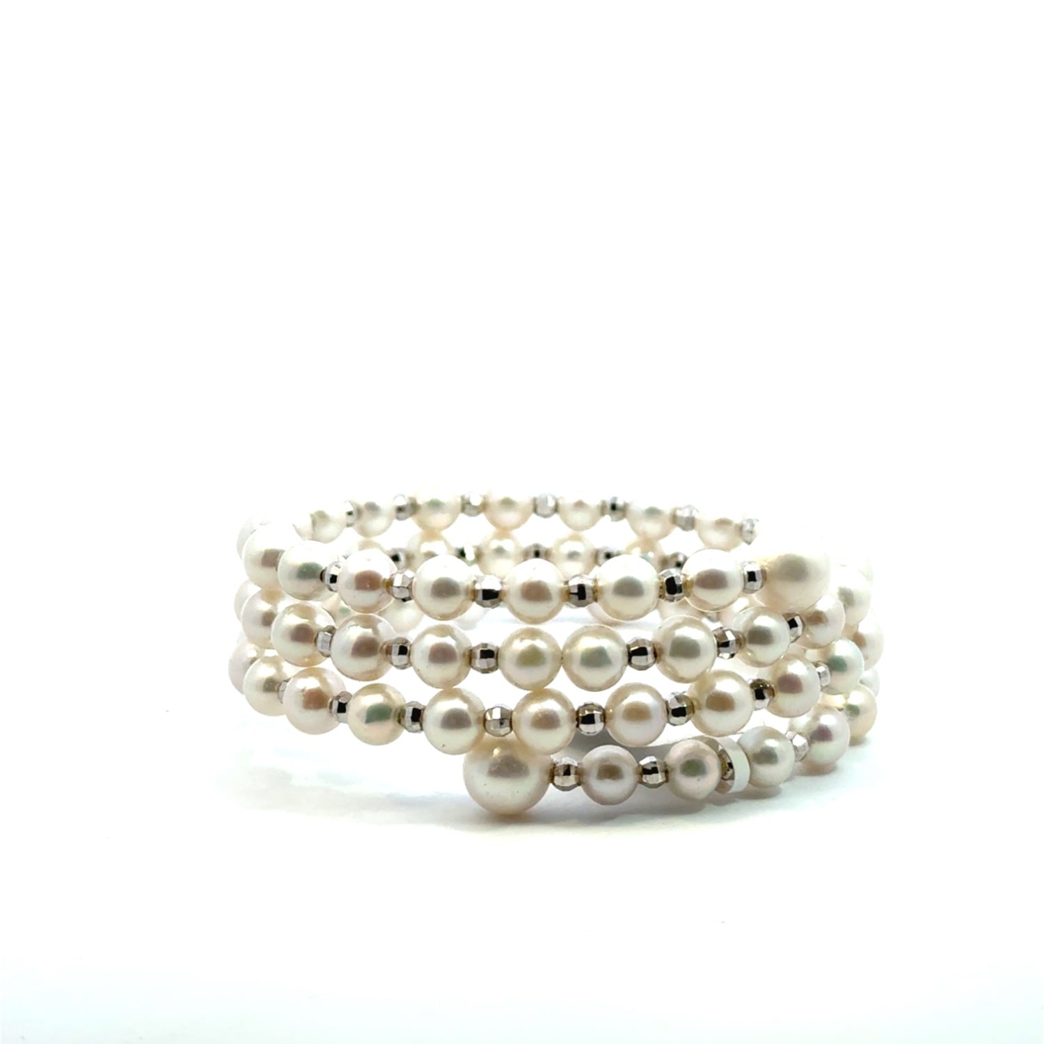 Vincent Peach Fine Jewelry Women's Silver B Elegant Pearl Bracelet In Silver