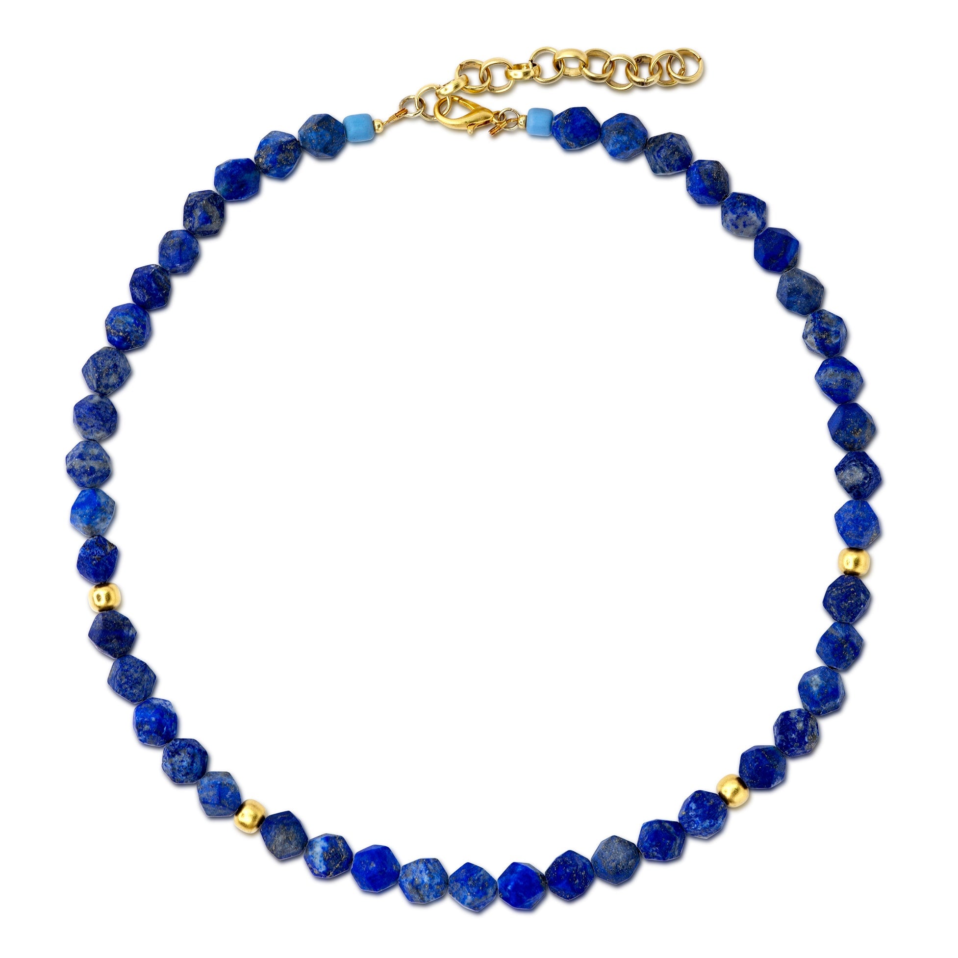 Bombyx House Women's Gold / Blue / Purple Beaded Lapis Lazuli Princess Necklace