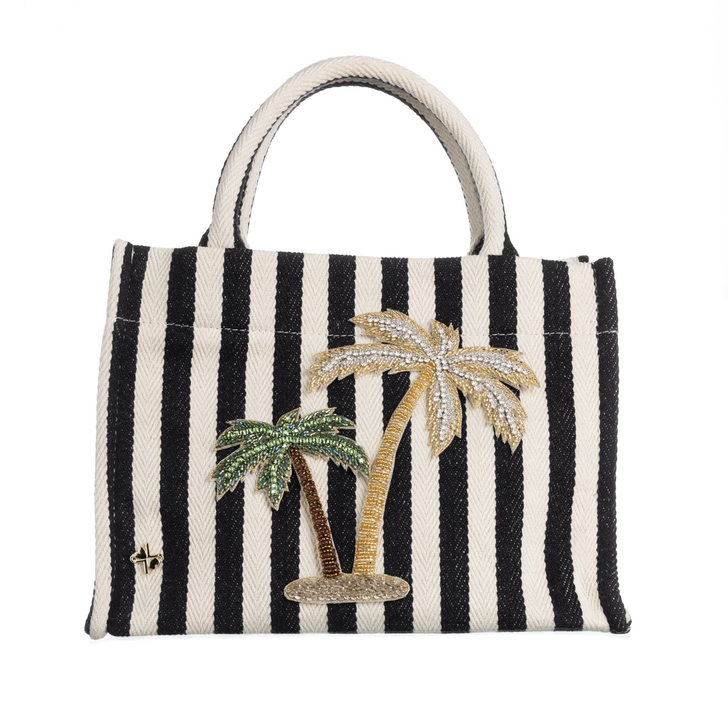 Women’s Laines Couture Hand Embellished Palm Tree Tote Bag - Black & Cream One Size Laines London