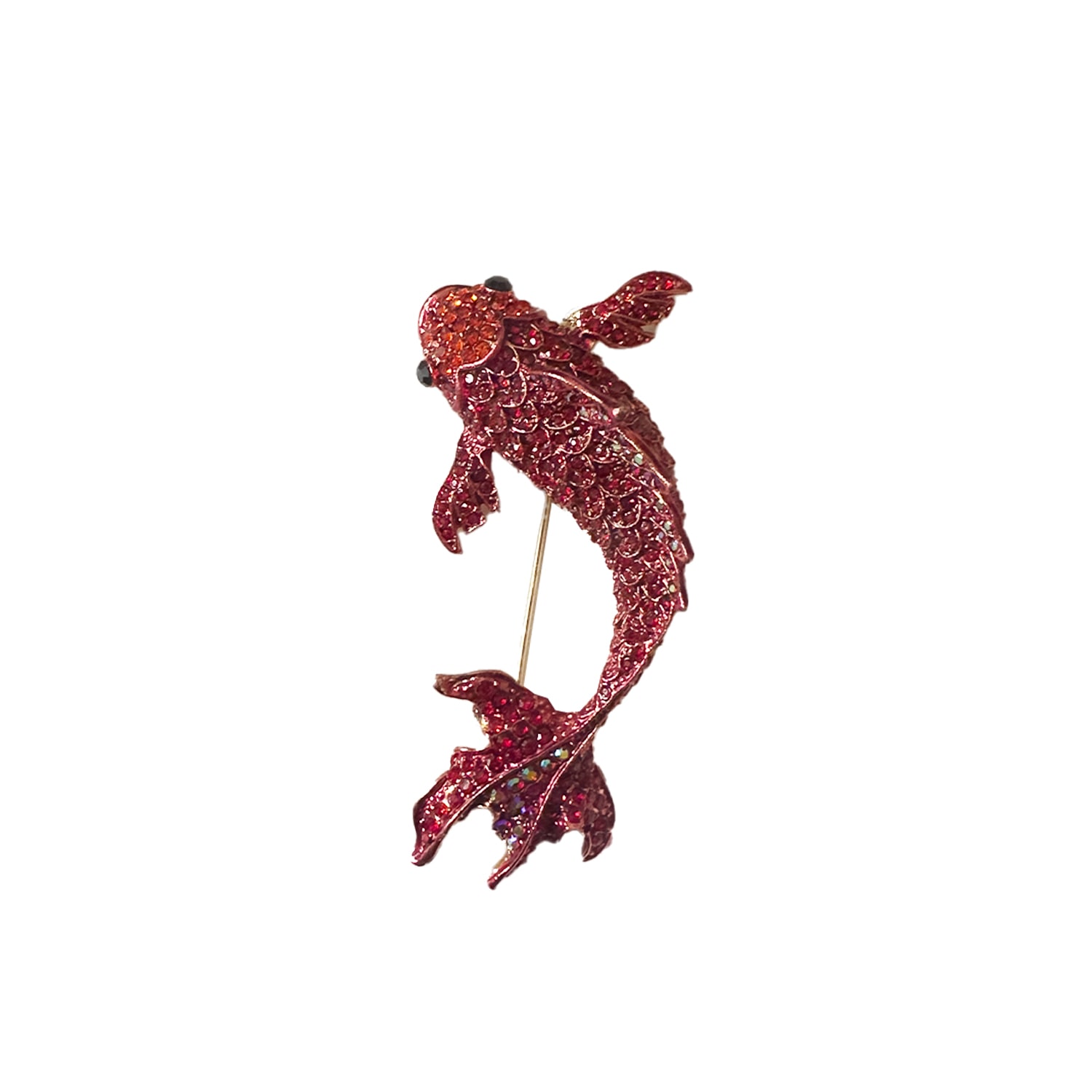 Chanel Joan Elkayam Women's Red Large Koi Fish Crystal Brooch