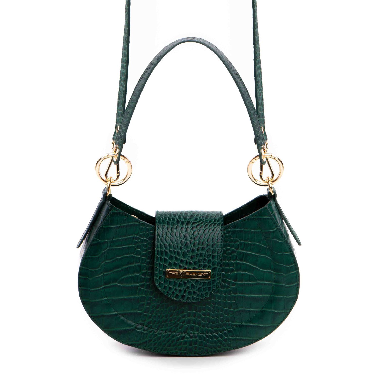 The 5th Element Women's Alma Crossbody And Shoulder Bag In Green Leather In Green