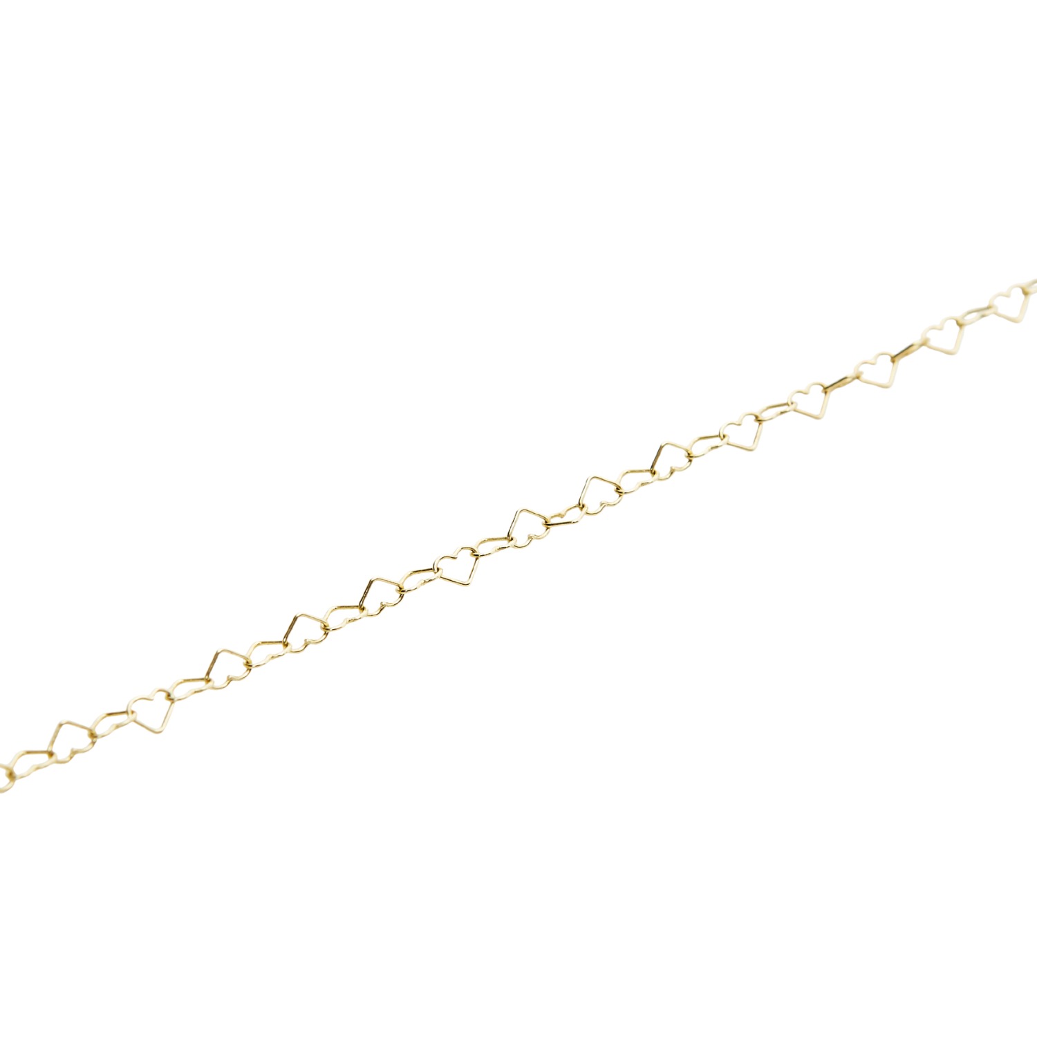 Spero London Women's Love Heart Sterling Silver Chain Bracelet - Gold In Gray