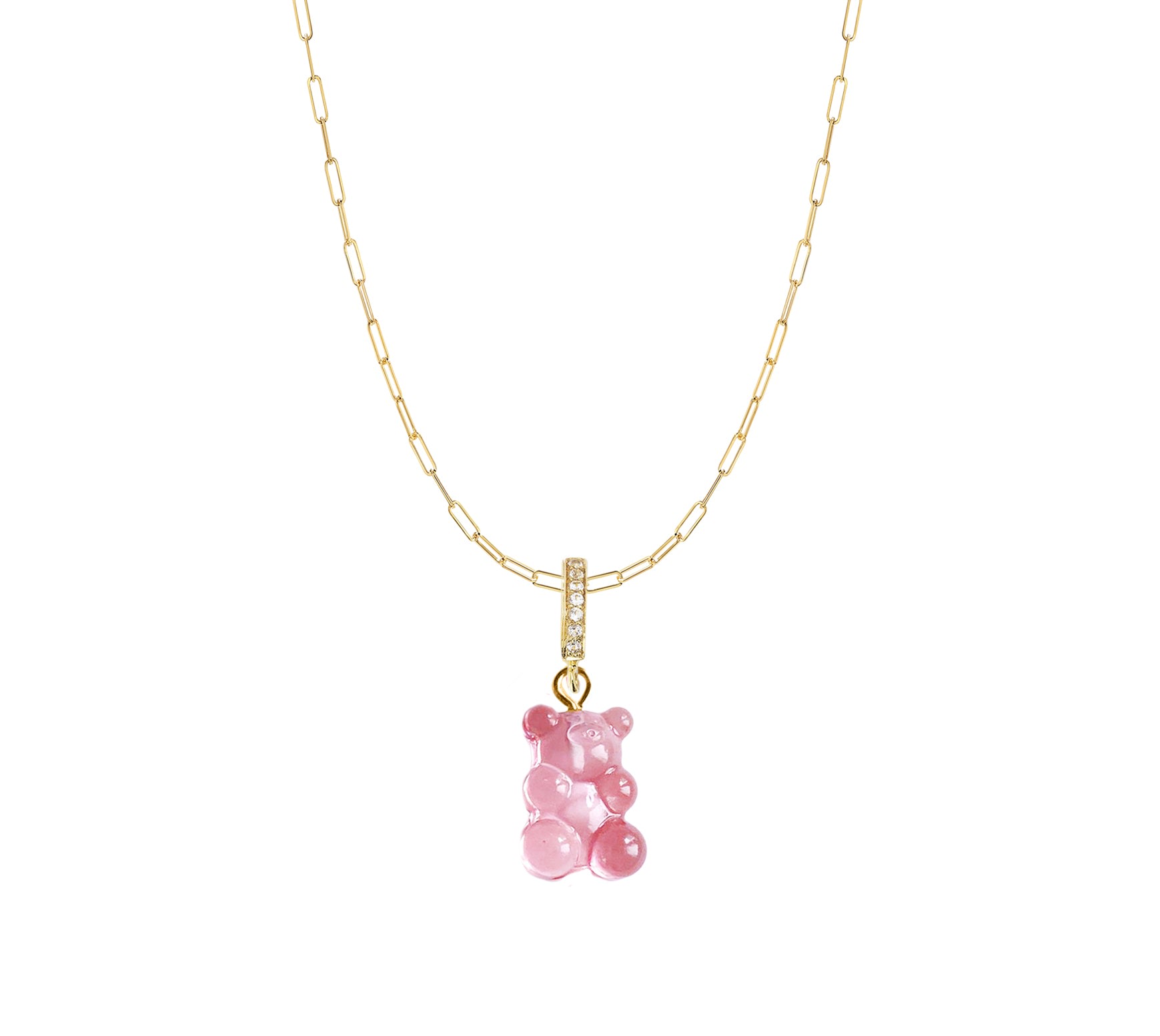 Women’s Pink / Purple Dainty Chain Gummy Necklace - Pink Adriana Pappas Designs