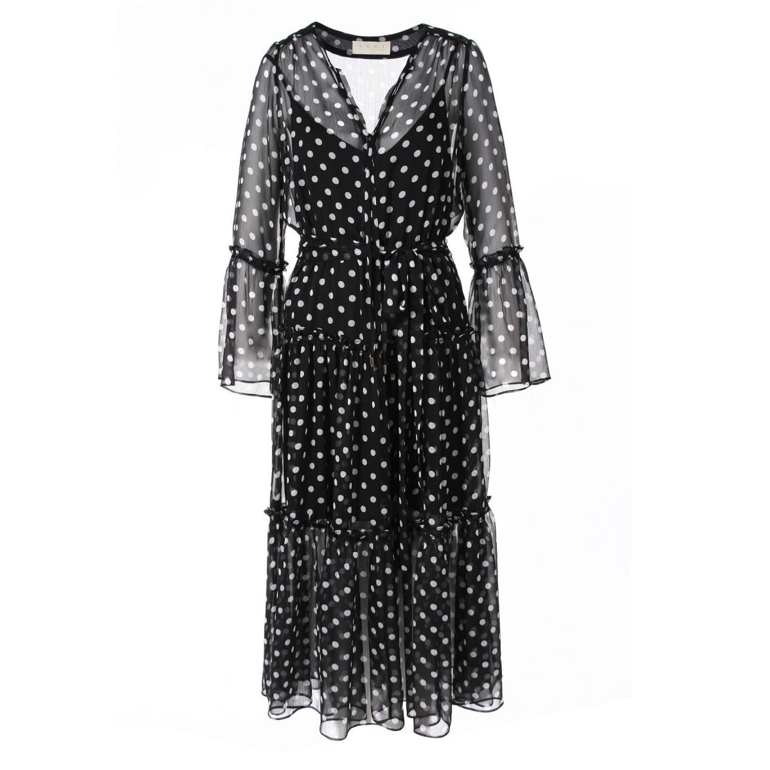 Women’s Black Mireille Moonless Night Dress Small Aggi