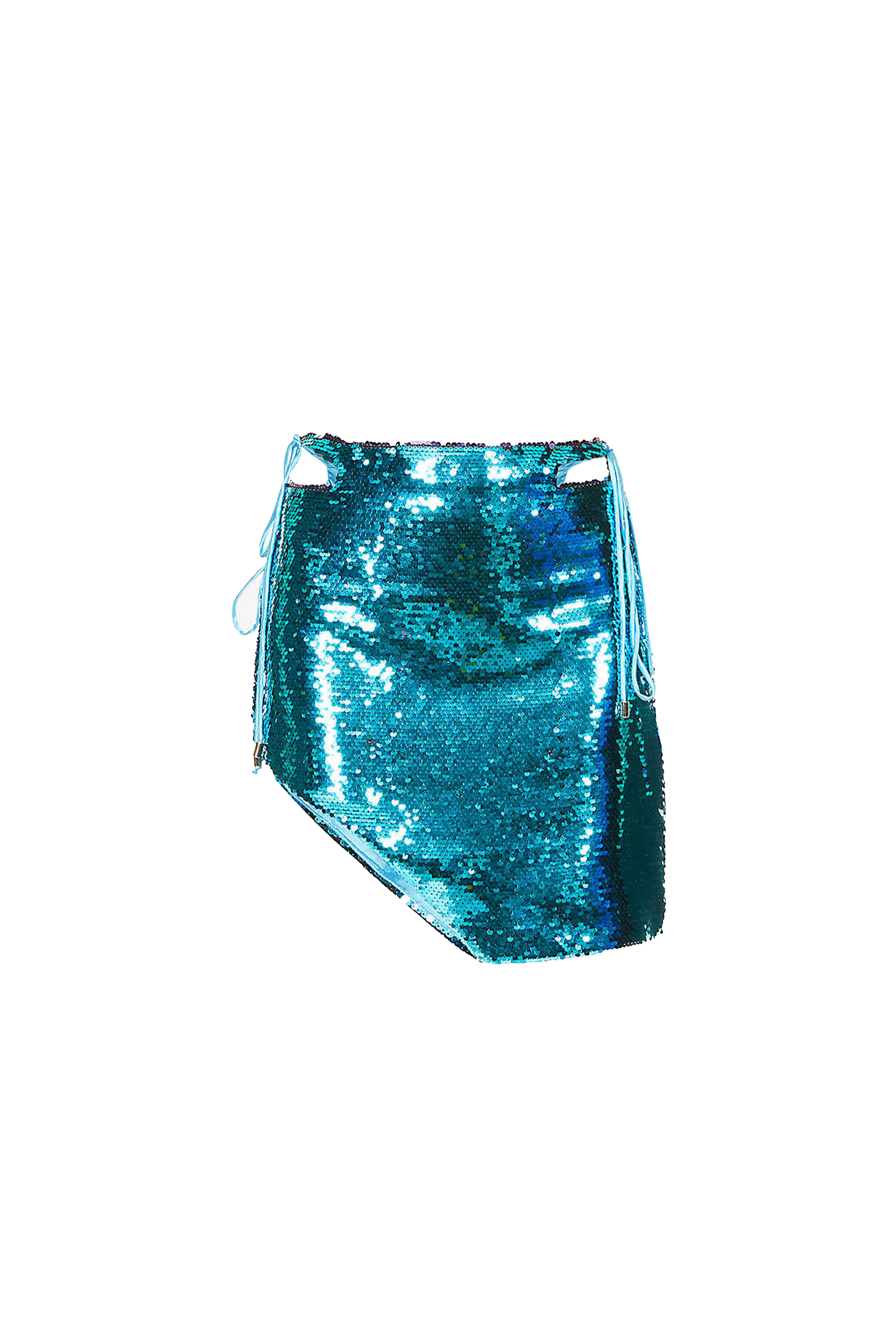 Amy Lynn Women's Hailey Blue Sequinned Mini Skirt