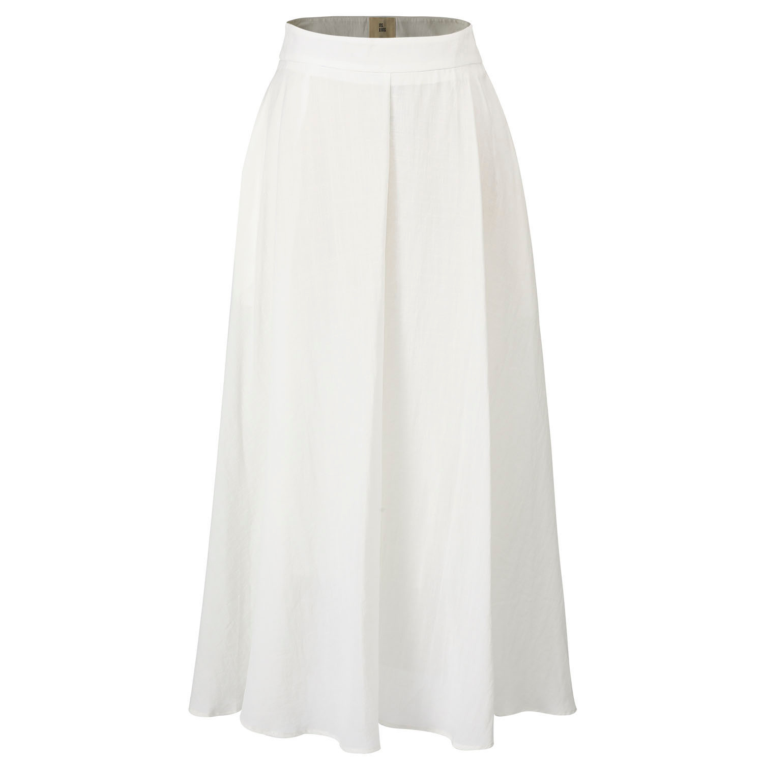 Smart And Joy Women's White Flared Tulip Long Skirt