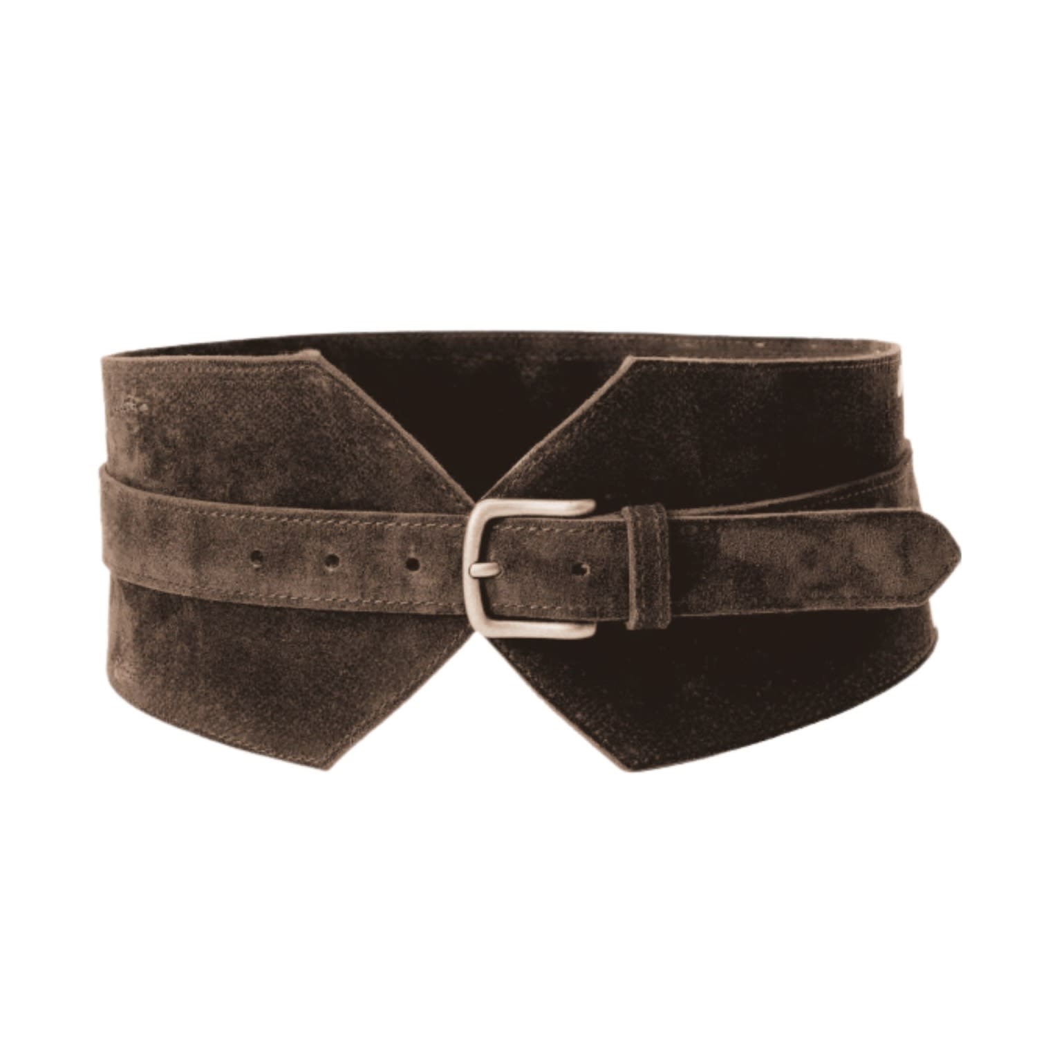 Juan-jo Women's Dark Brown Suede Wide Belt