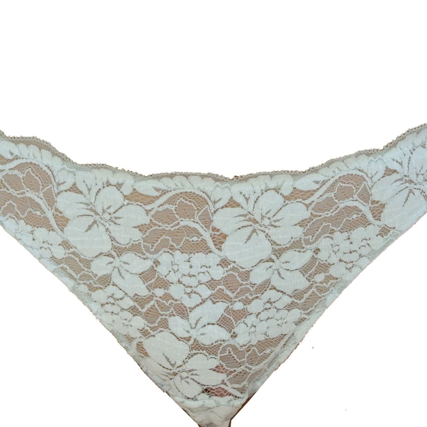 Noblesse Oblige Women's Two Tone Key Hole Detail Flock Effect Panty