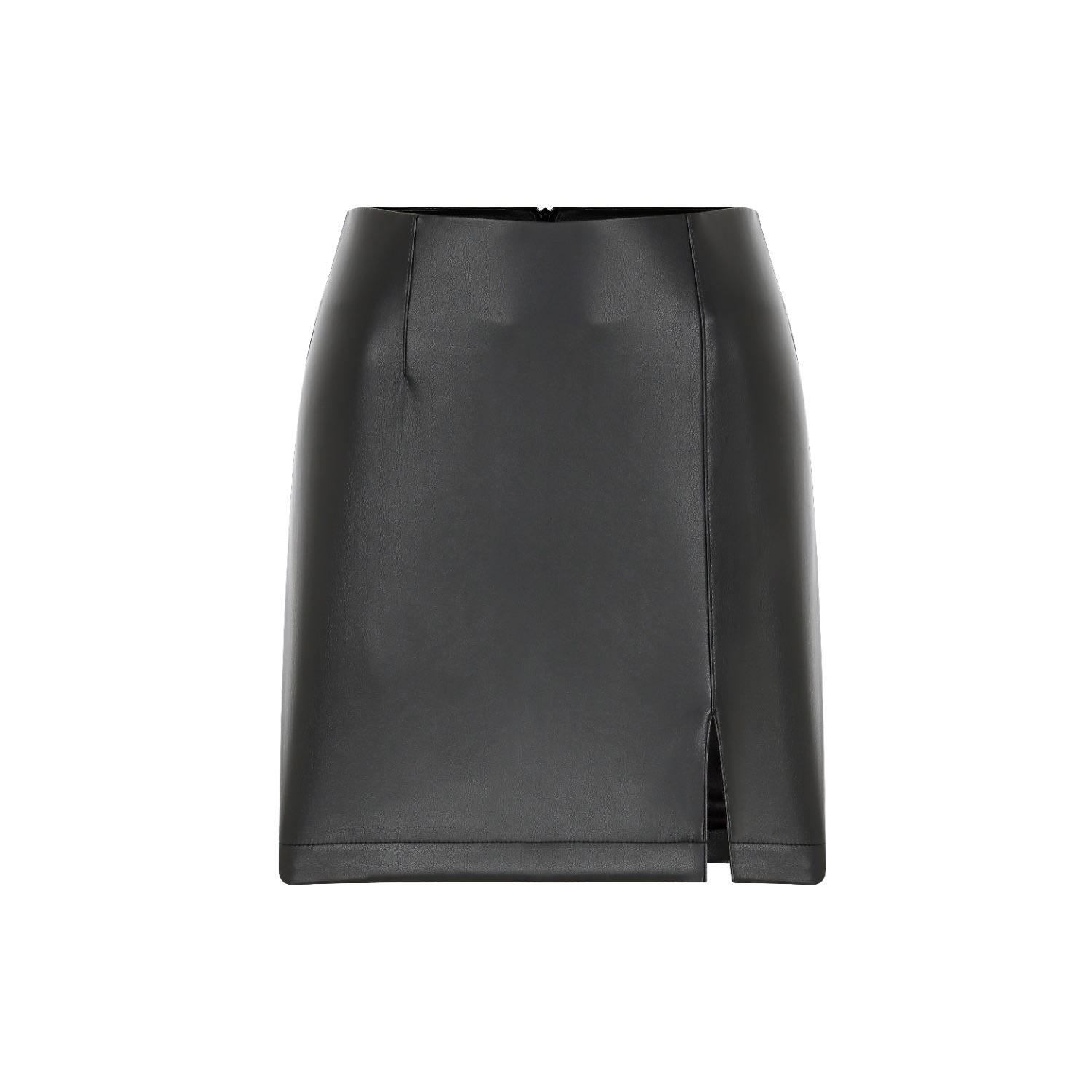Women’s Black Vance Vegan Leather Mini Skirt Medium Nazli Ceren