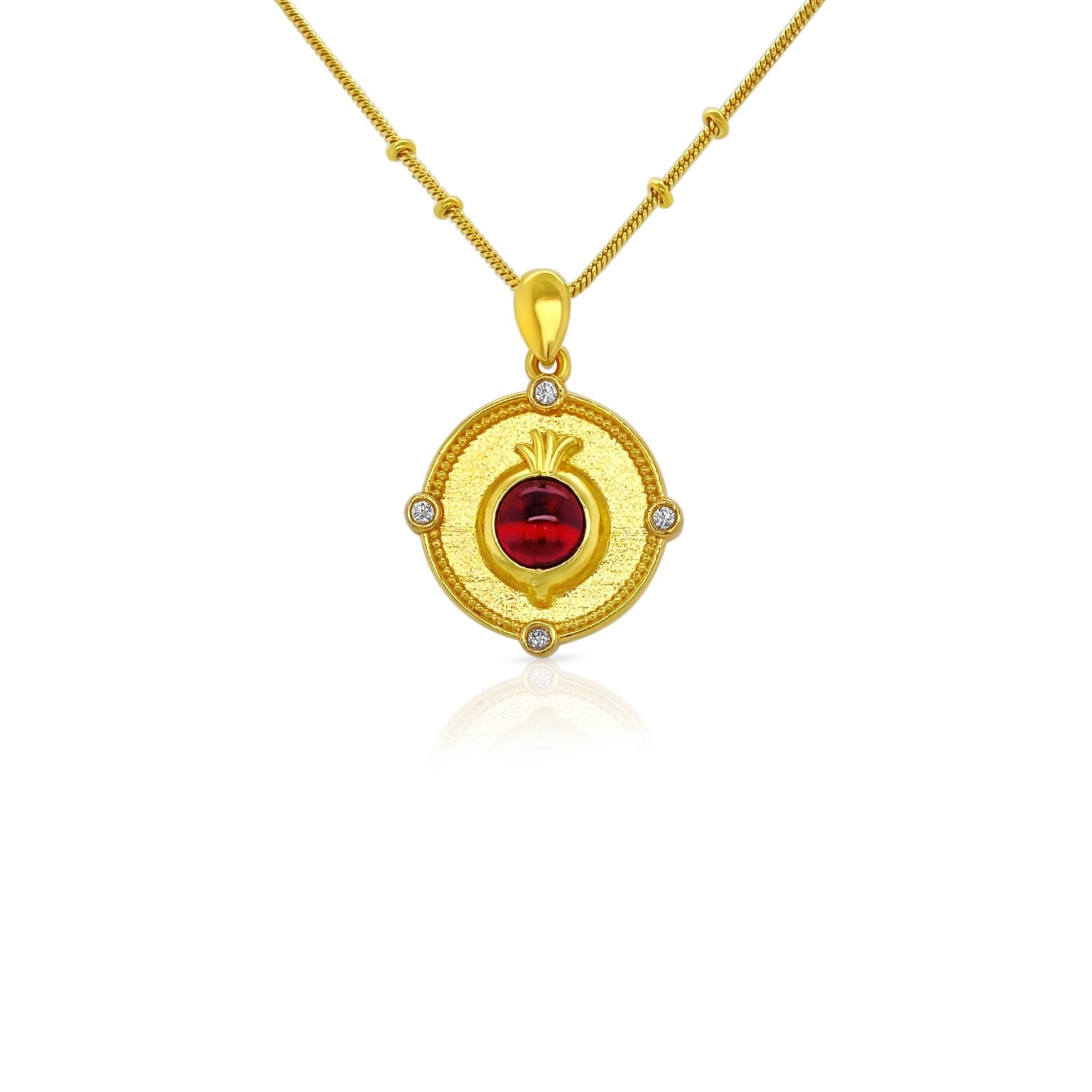 Women’s Red Garnet Birthstone Mythology Pendant Gem Bazaar Jewellery