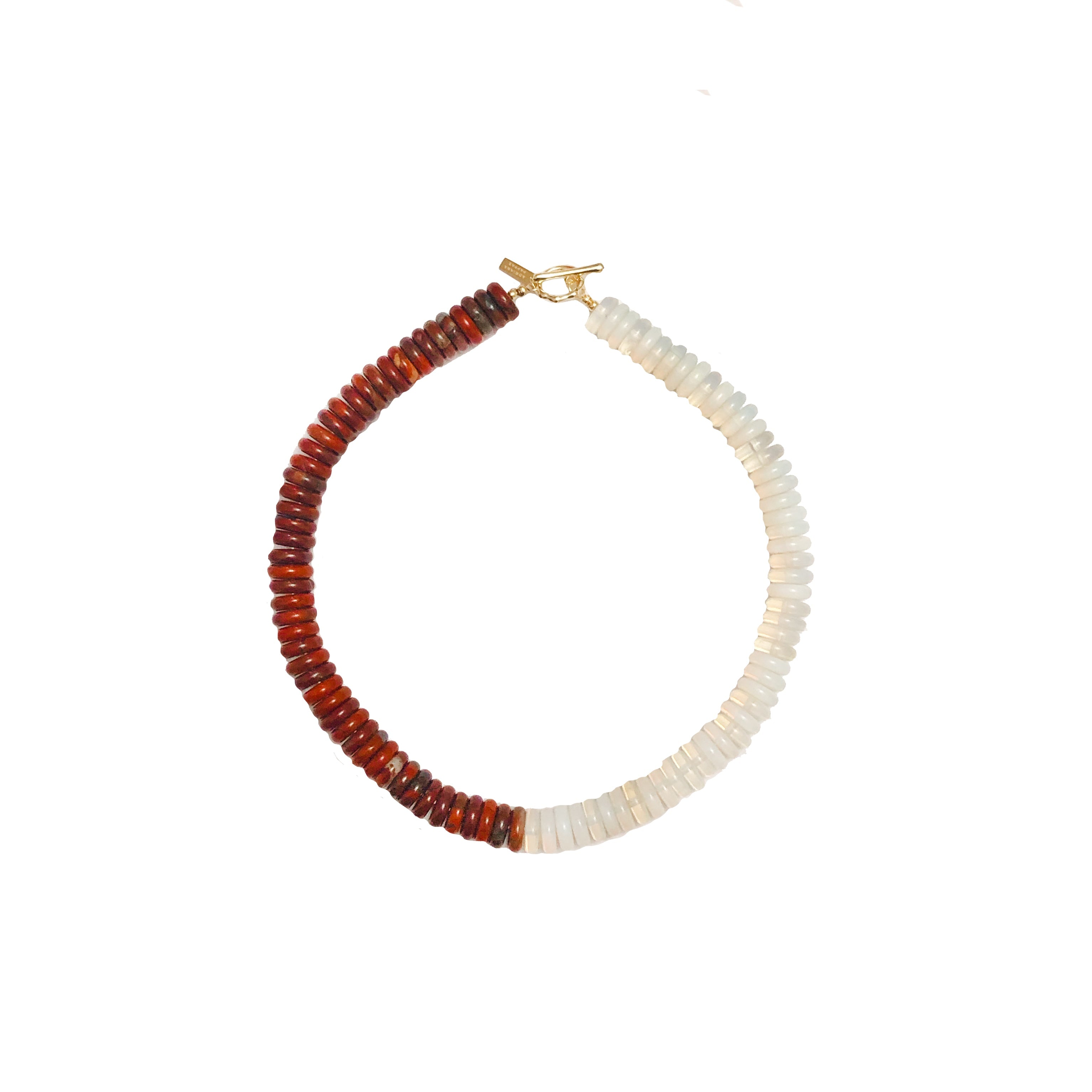 Adriana Pappas Designs Women's White / Brown Double Gemstone Necklace In Multi