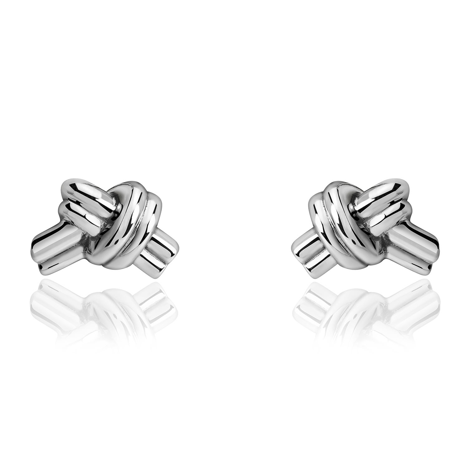 Tane México 1942 Women's Silver Tied Earrings In Metallic