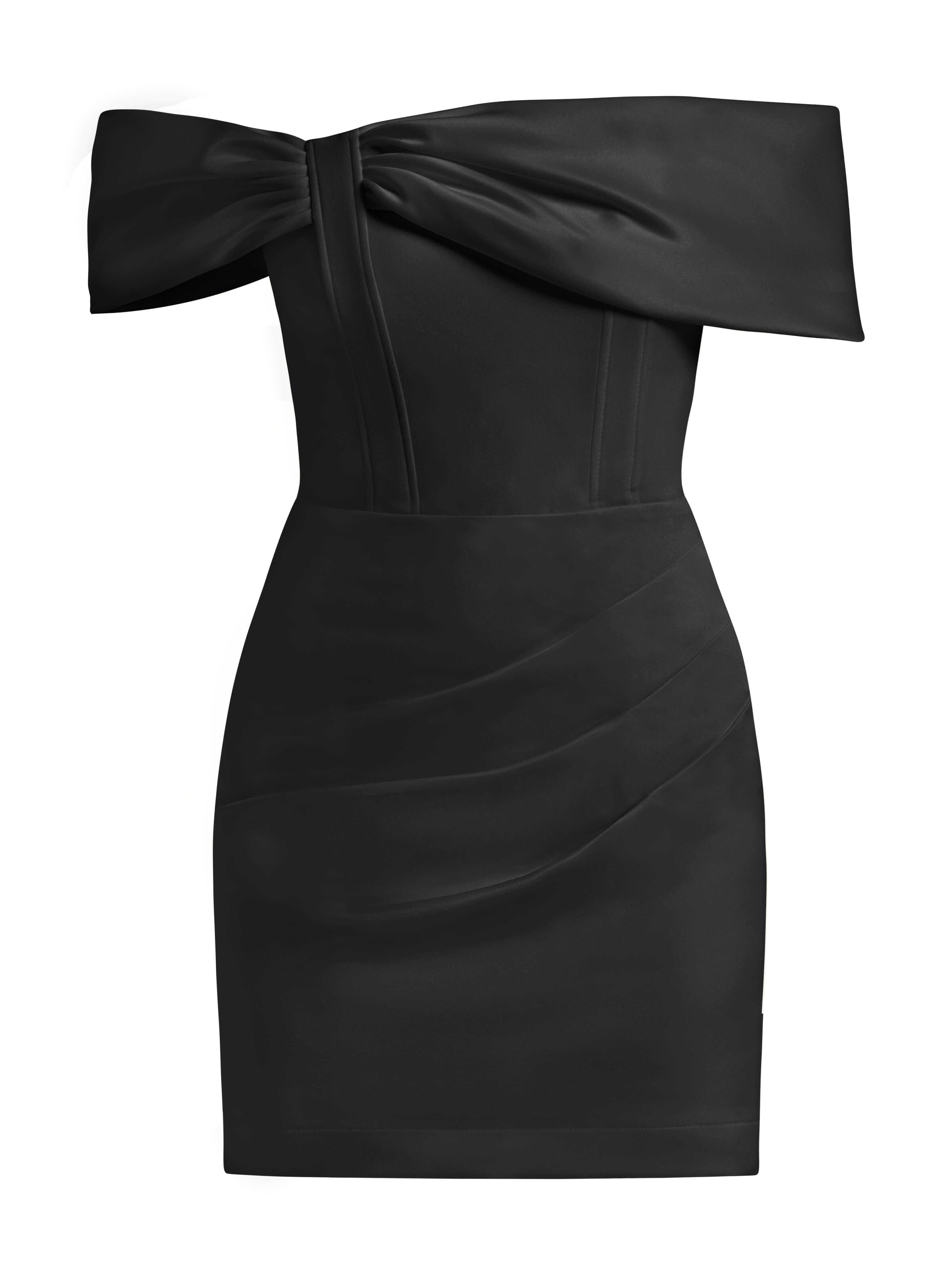 Women's Signature Of The Sun Satin Mini Dress, Black | Small | Tia Dorraine