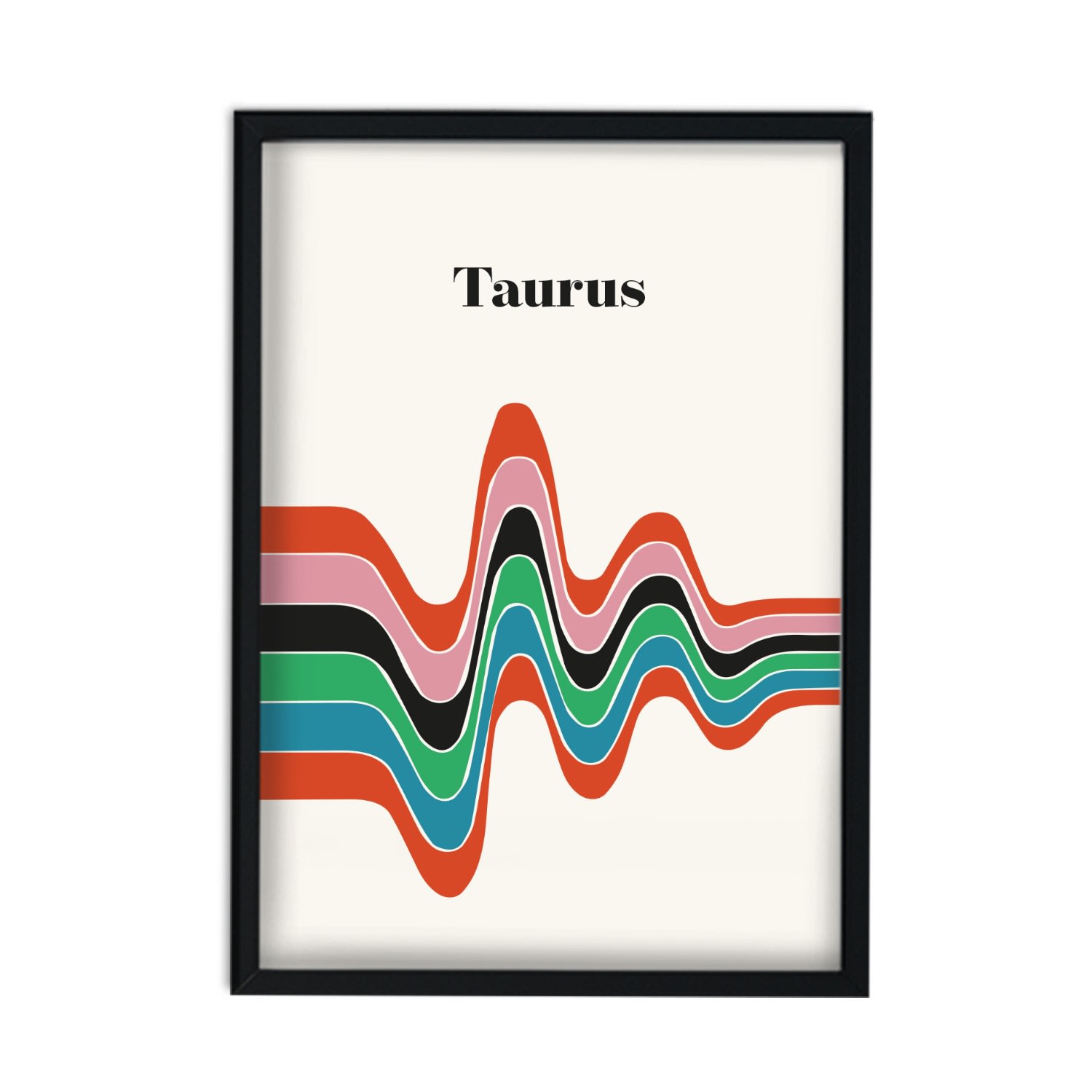 Black / Red / Blue Taurus Zodiac Star Sign A3 Art Print Fanclub