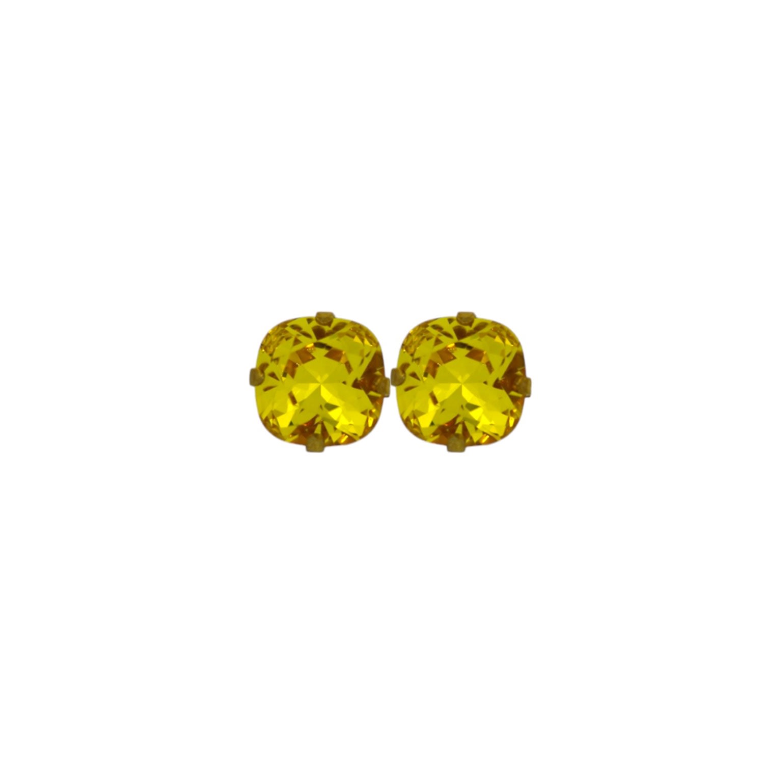 Vickisarge Women's Yellow / Orange The Large Yellow Stud In Gold