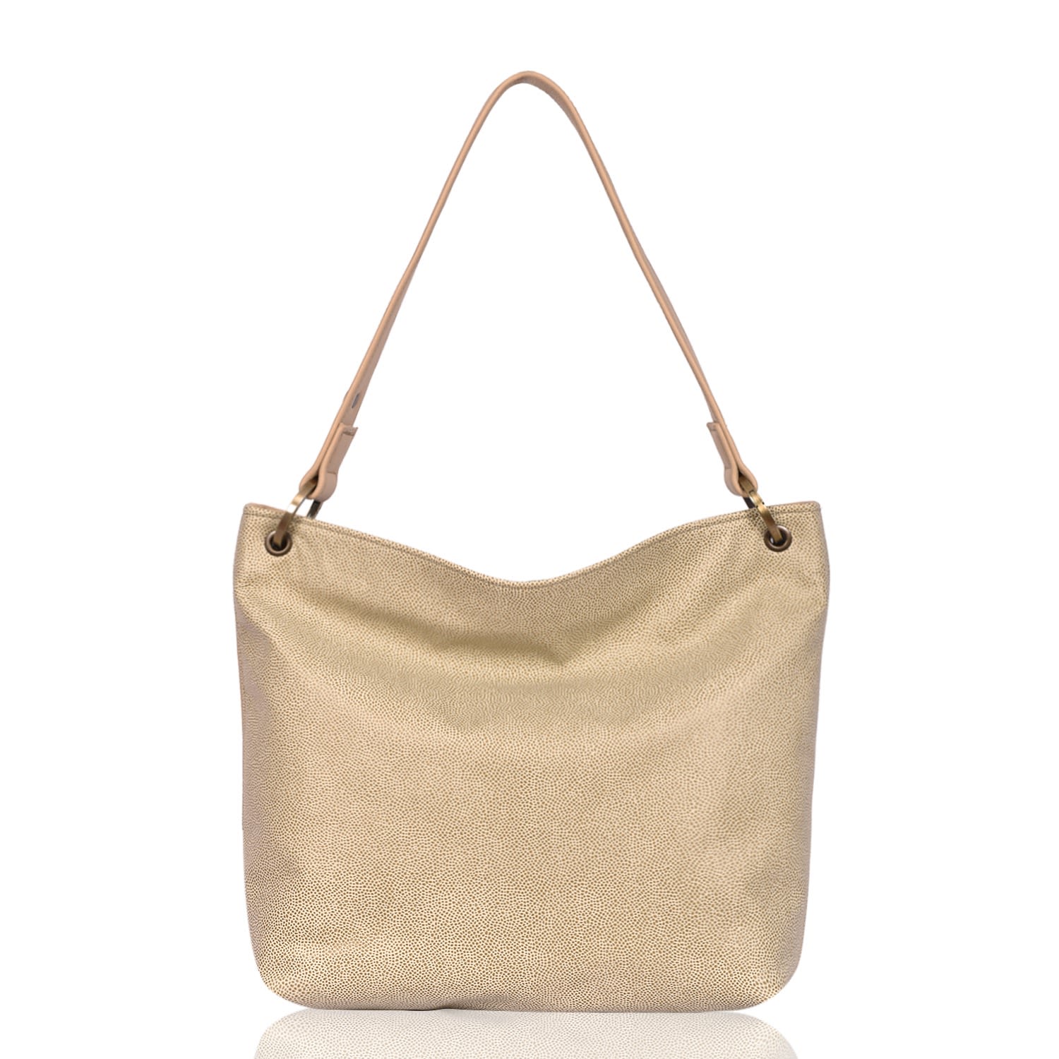 Women’s Neutrals Leather Shoulder Bag Oatmeal Dust Pebbles Hesta Owen Barry