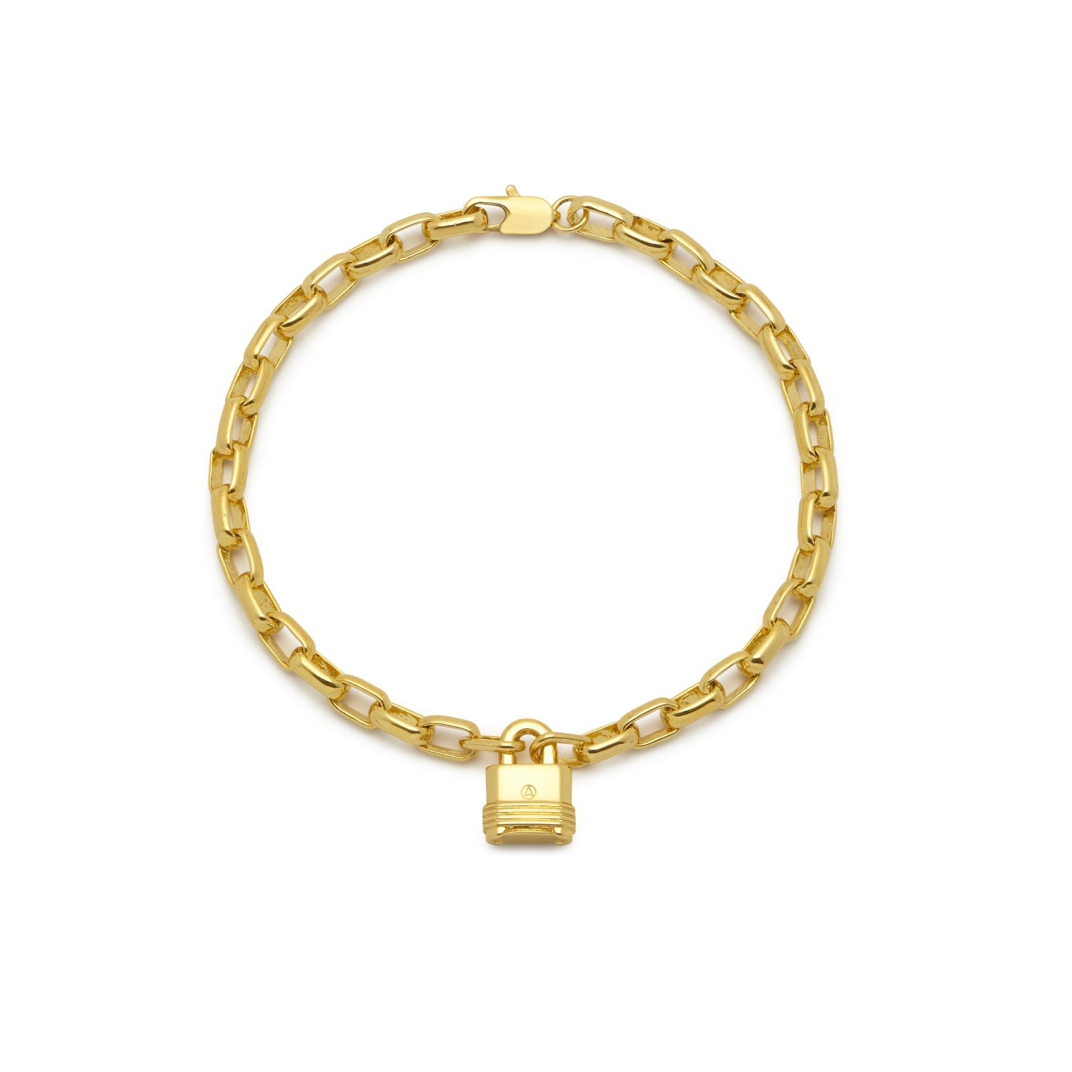 Men’s Lock Chain Bracelet In Gold Northskull