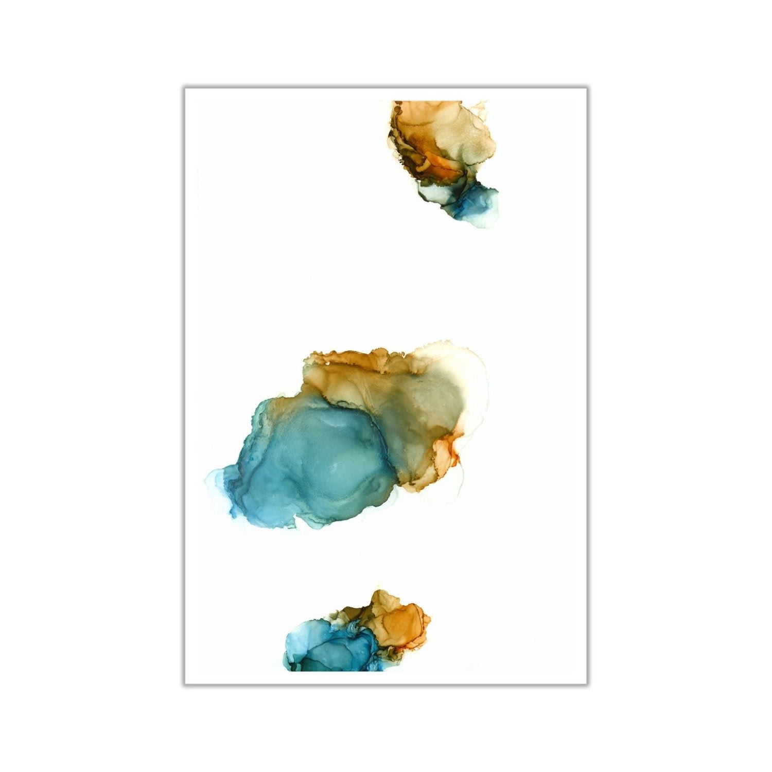 Blue / Yellow / Orange Wander A5 Print A5 148 X 210Mm Art by Affie