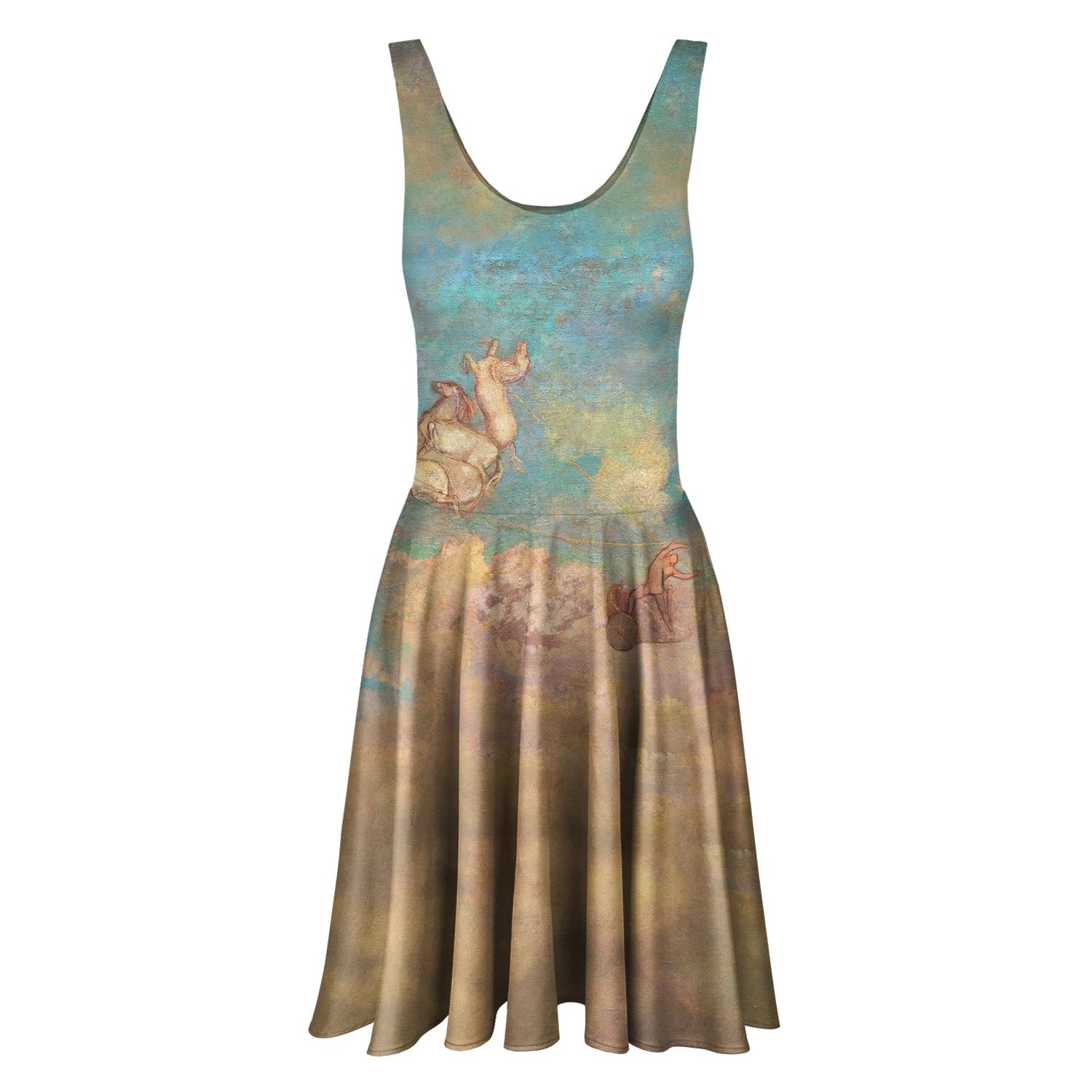 Aloha From Deer Women's Brown / Blue The Chariot Of Apollo Circle Dress In Brown/blue