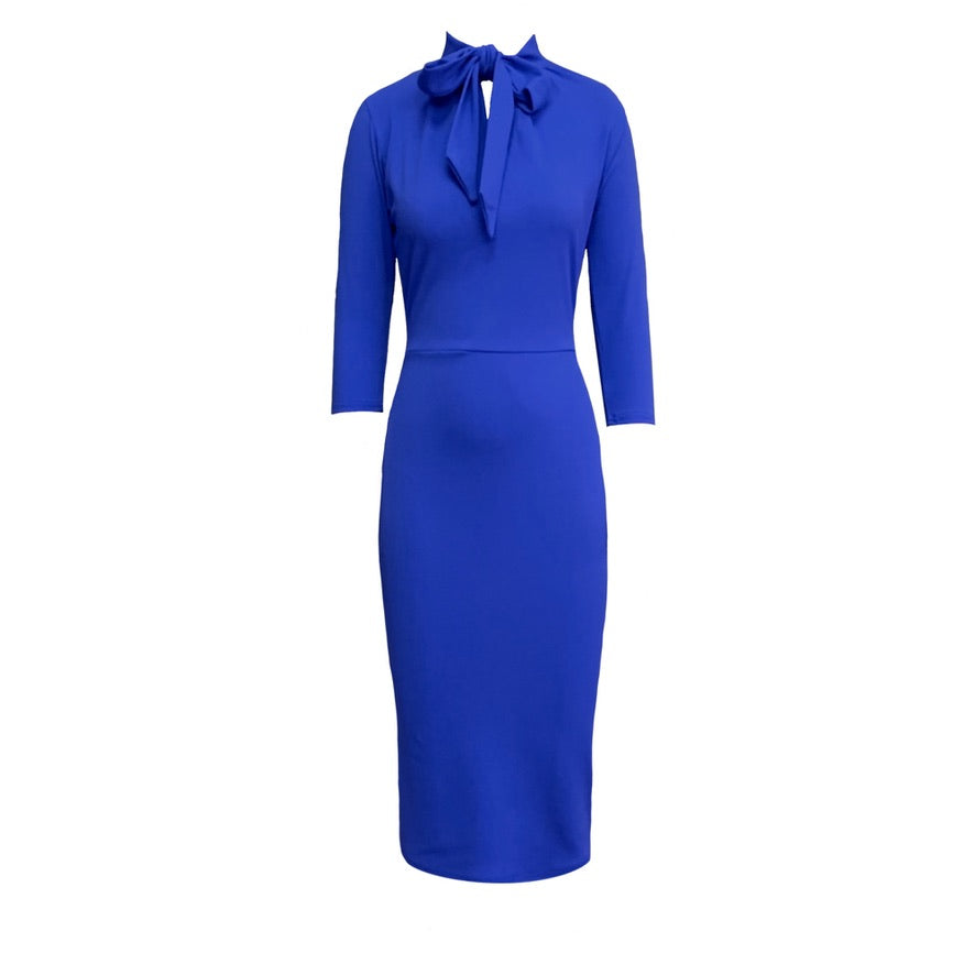 Women’s Blue Mae Midi Dress In Cobalt Small Frock Tales