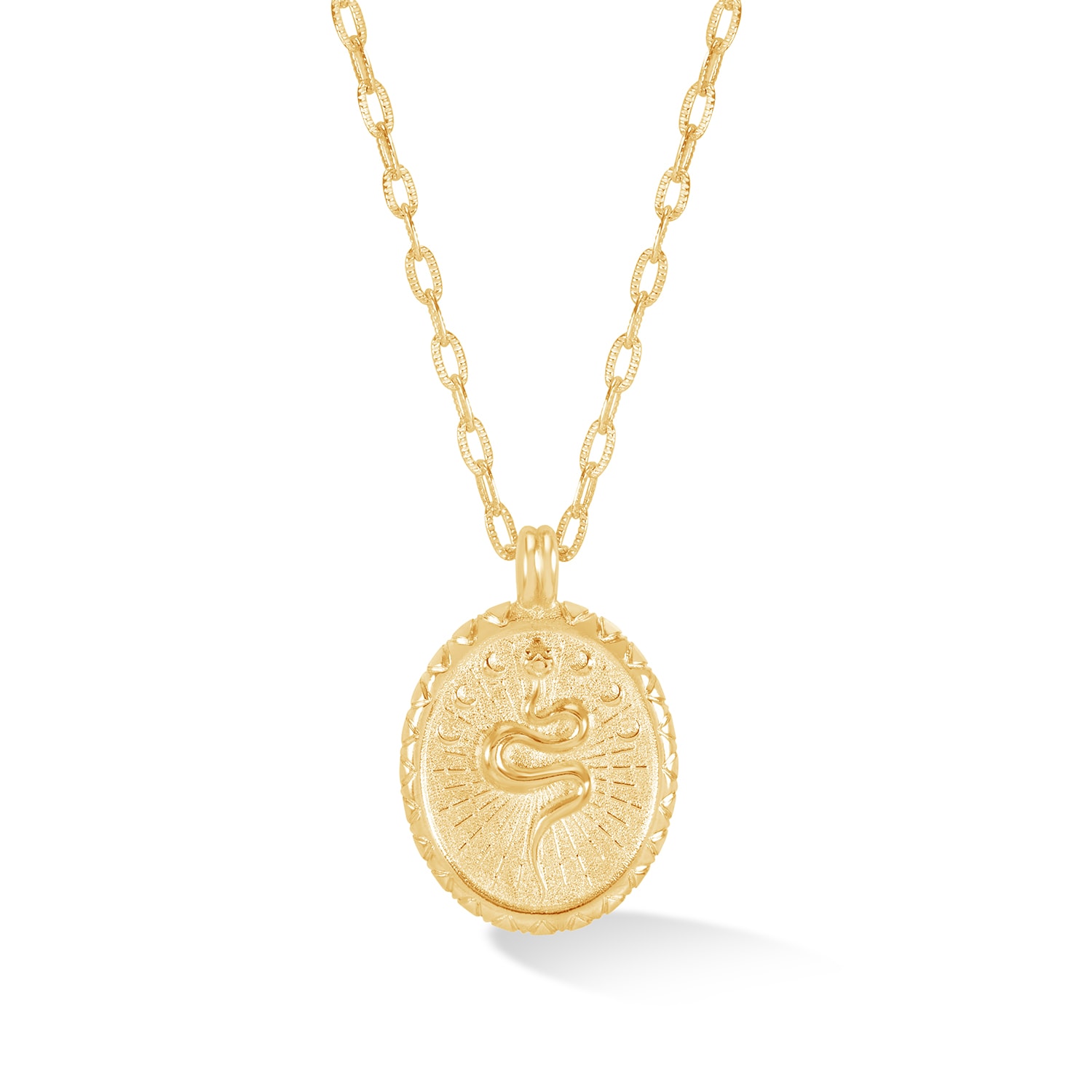 Dower & Hall Snake Talisman Necklace In Gold