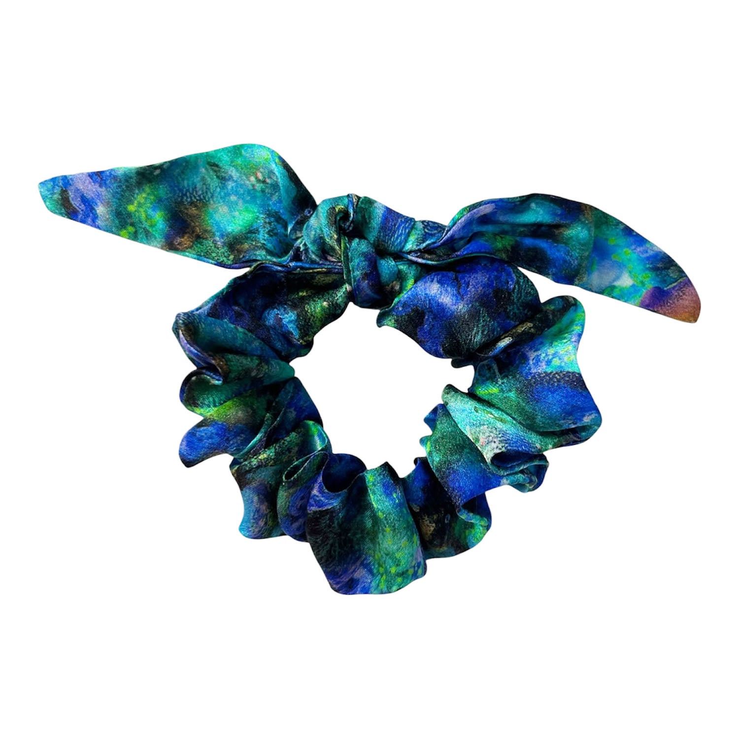 Women's Blue / Green Molpe Silk Scrunchie | Tramp in Disguise