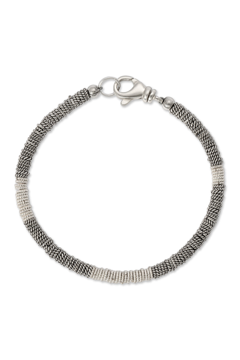 Naiia Men's Paris Oxidized Sterling Silver Bracelet