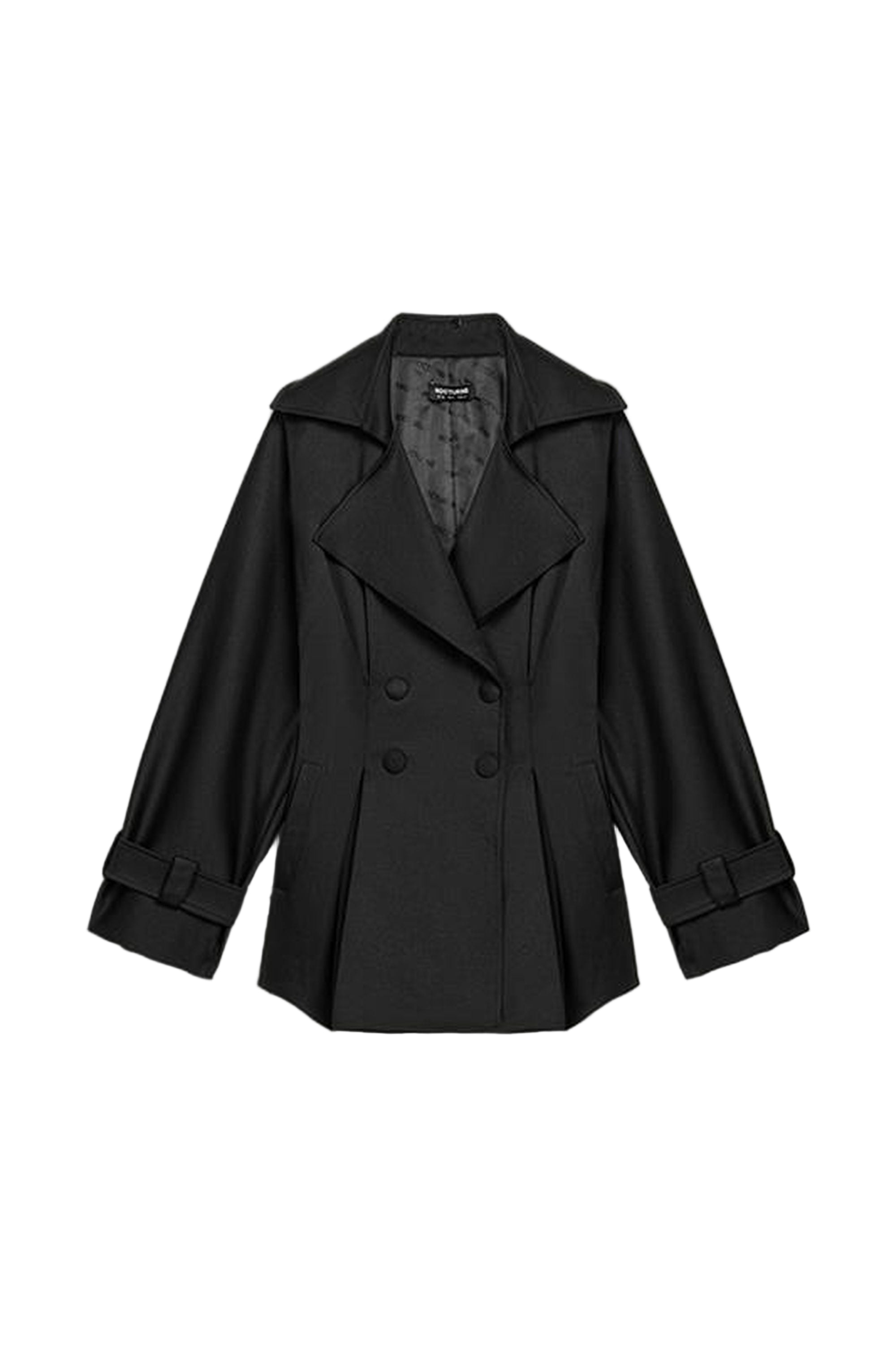 Nocturne Belted Trench Coat In Black