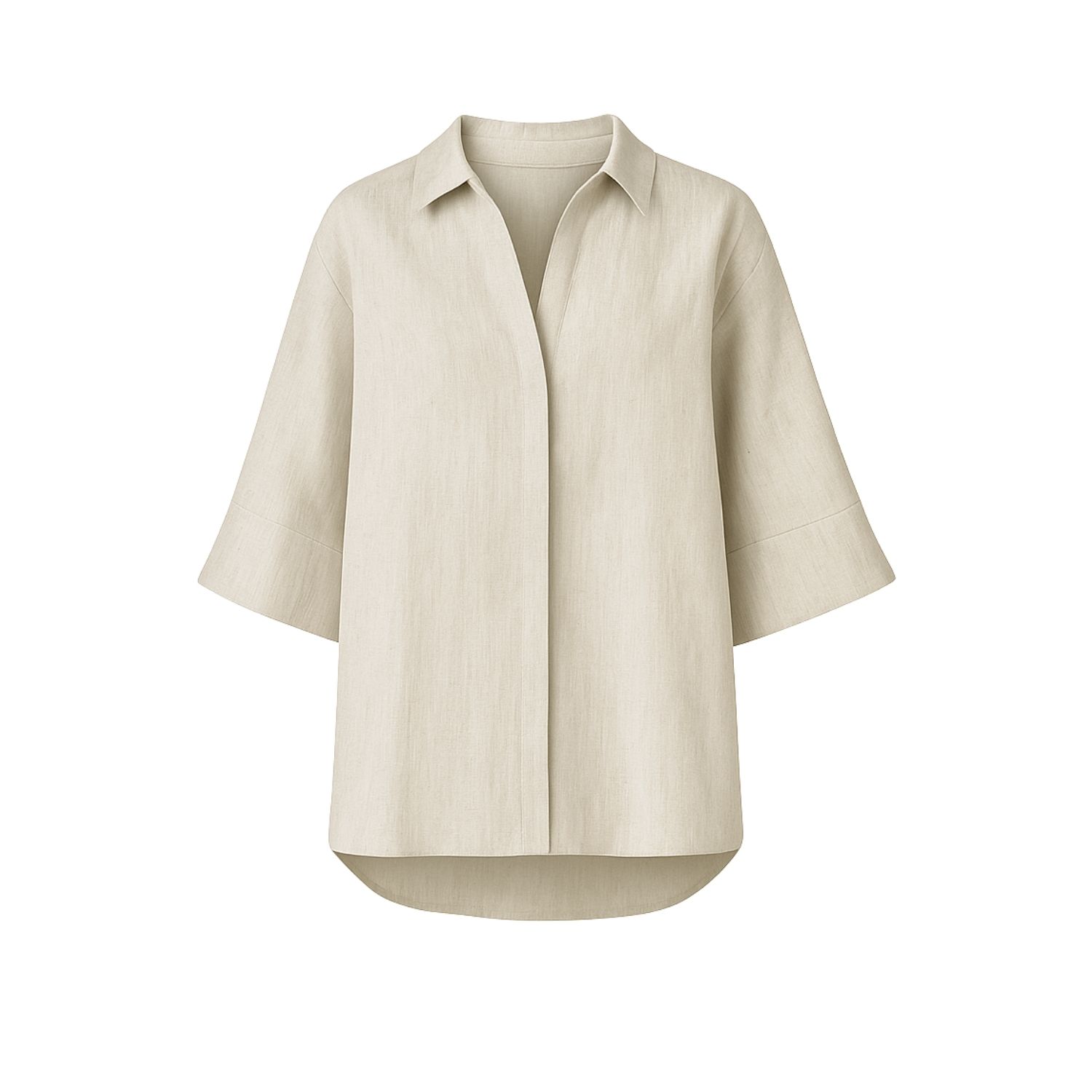 Monlicia Women's Neutrals Iyan Linen Oversize Shirt - Stone In Neutral