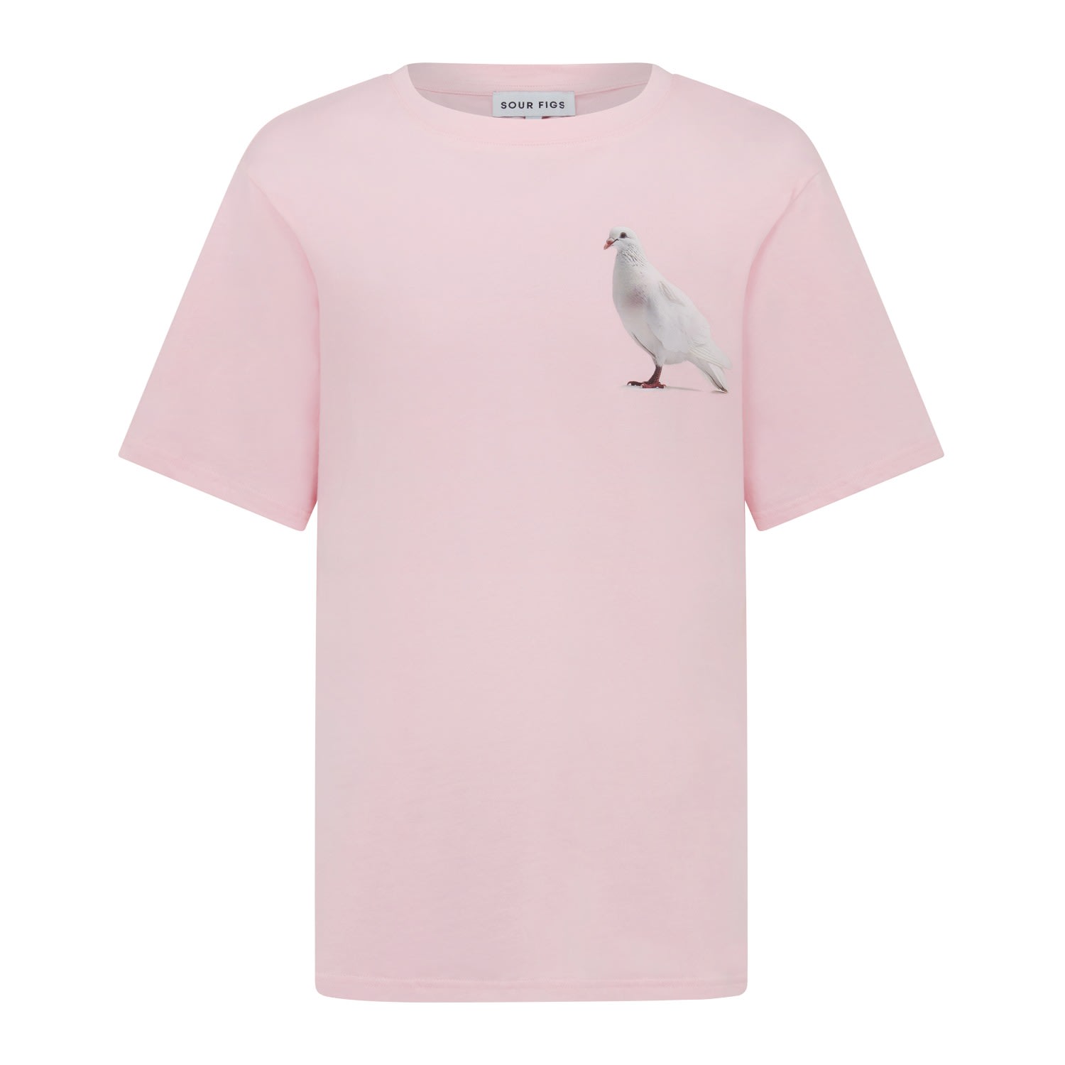 Sour Figs Pink / Purple Standing Dove T-shirt In Pink - Men In Pink/purple