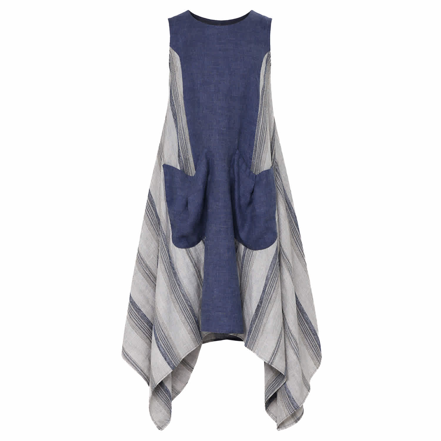 Sleeveless A-Line Dress With Pocket Accents | Metamorphoza | Wolf & Badger