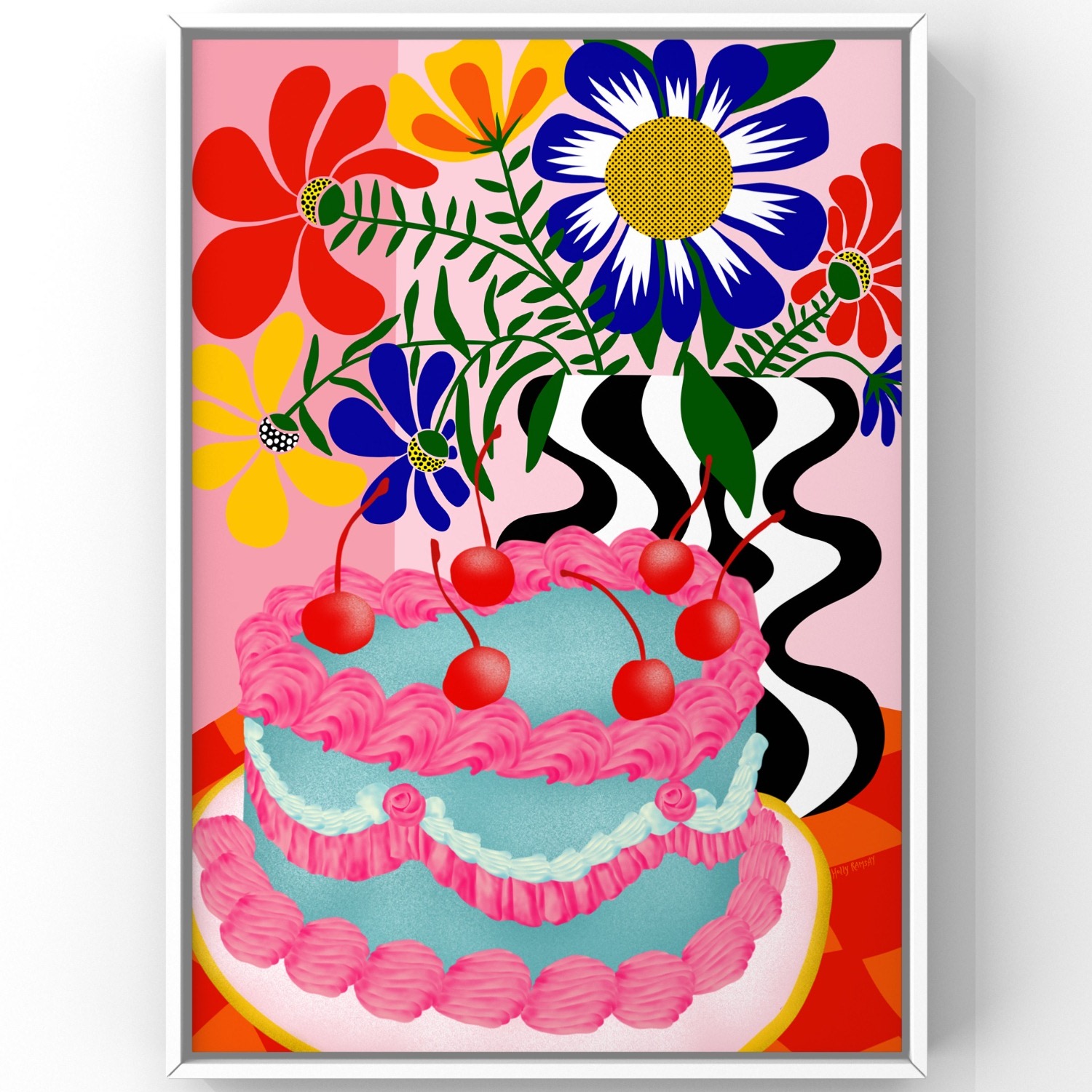 Funky Cake A3 Art Print The Neighbourhood Threat