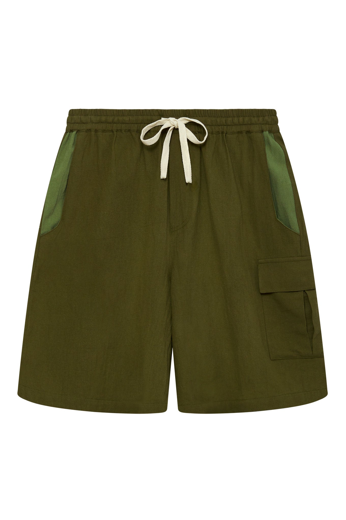 Komodo Men's Jasper - Organic Cotton Shorts Green Patchwork