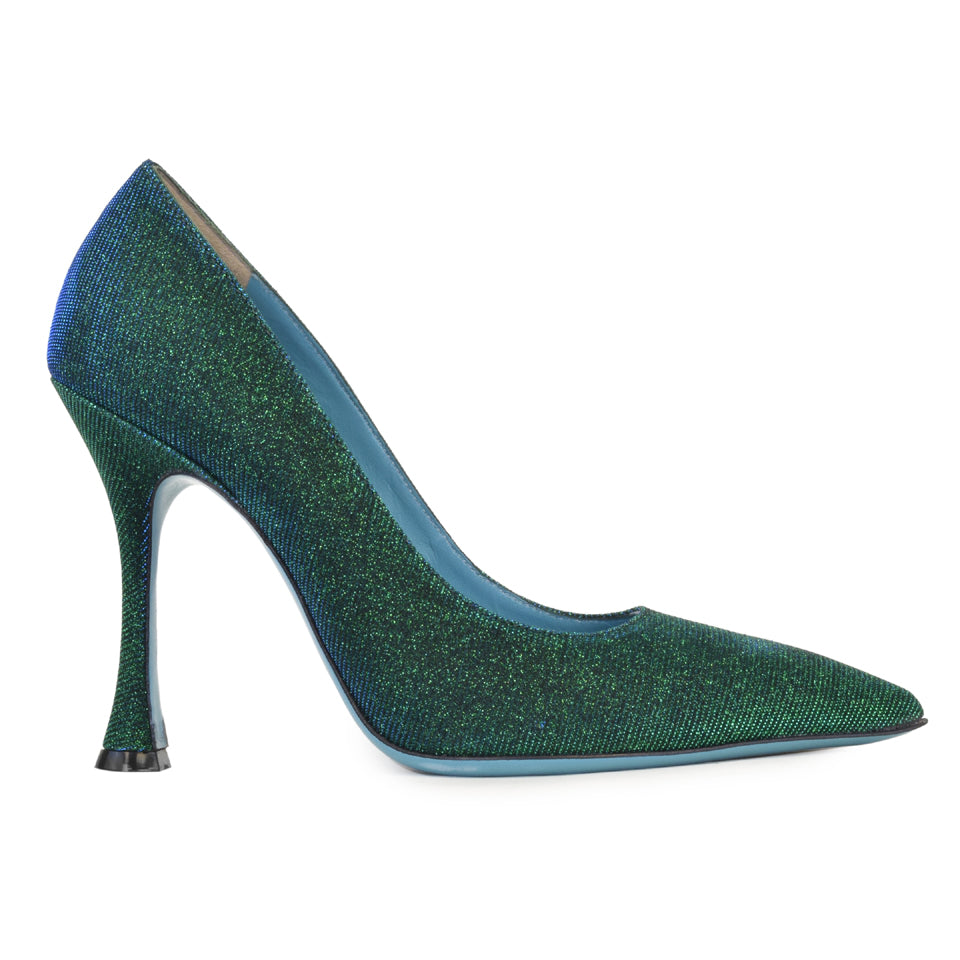 Valentina Rangoni Women's Green Simply Pump Menta Nadia Glitter