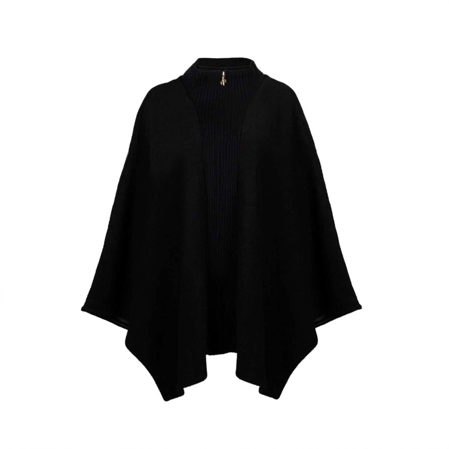 Women's Laines Couture Wool Blend Zip Cape - Black | One Size | House of Laines London