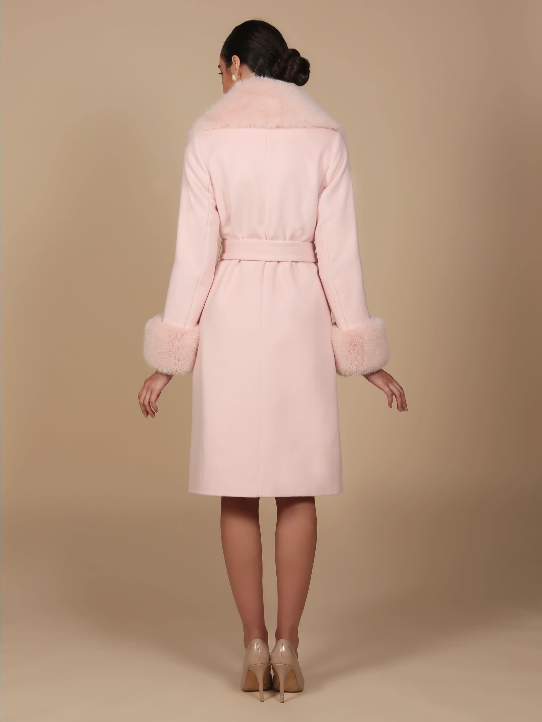 Marilyn' Wool Swing Coat in Rosa – Santinni