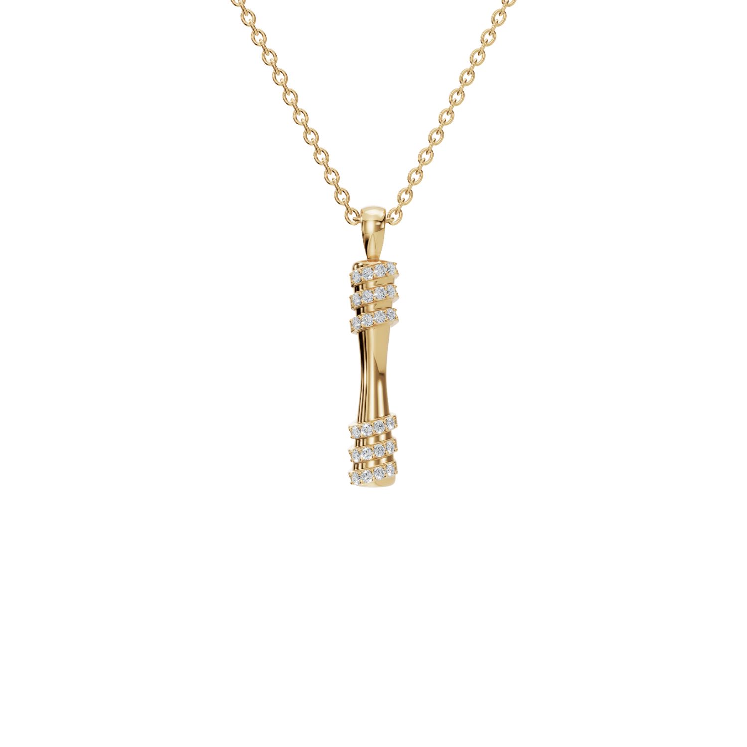 Aya Fine Jewelry Women's White / Yellow / Rose Gold Fourteen Kt Contemporary Spiral Diamond Drop Necklace