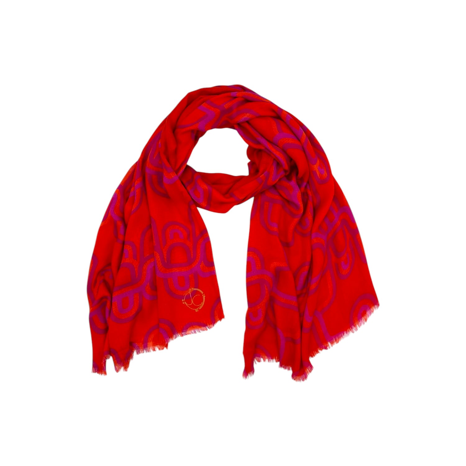 Julia Clancey Women's Lydy Red Silk Scarf In Red