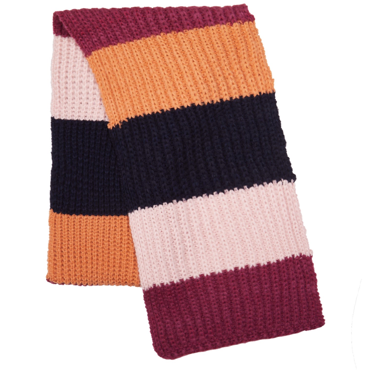 Cara & The Sky Women's Leia Stripe Oversized Chunky Scarf - Berry In Blue/orange